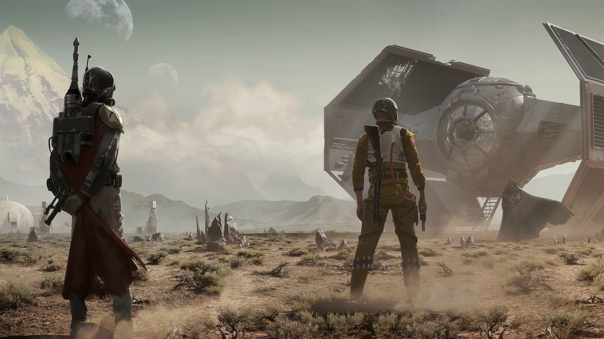 bounty hunter, Mandalorians, Star Wars, 1080P, TIE Advanced, HD Wallpaper