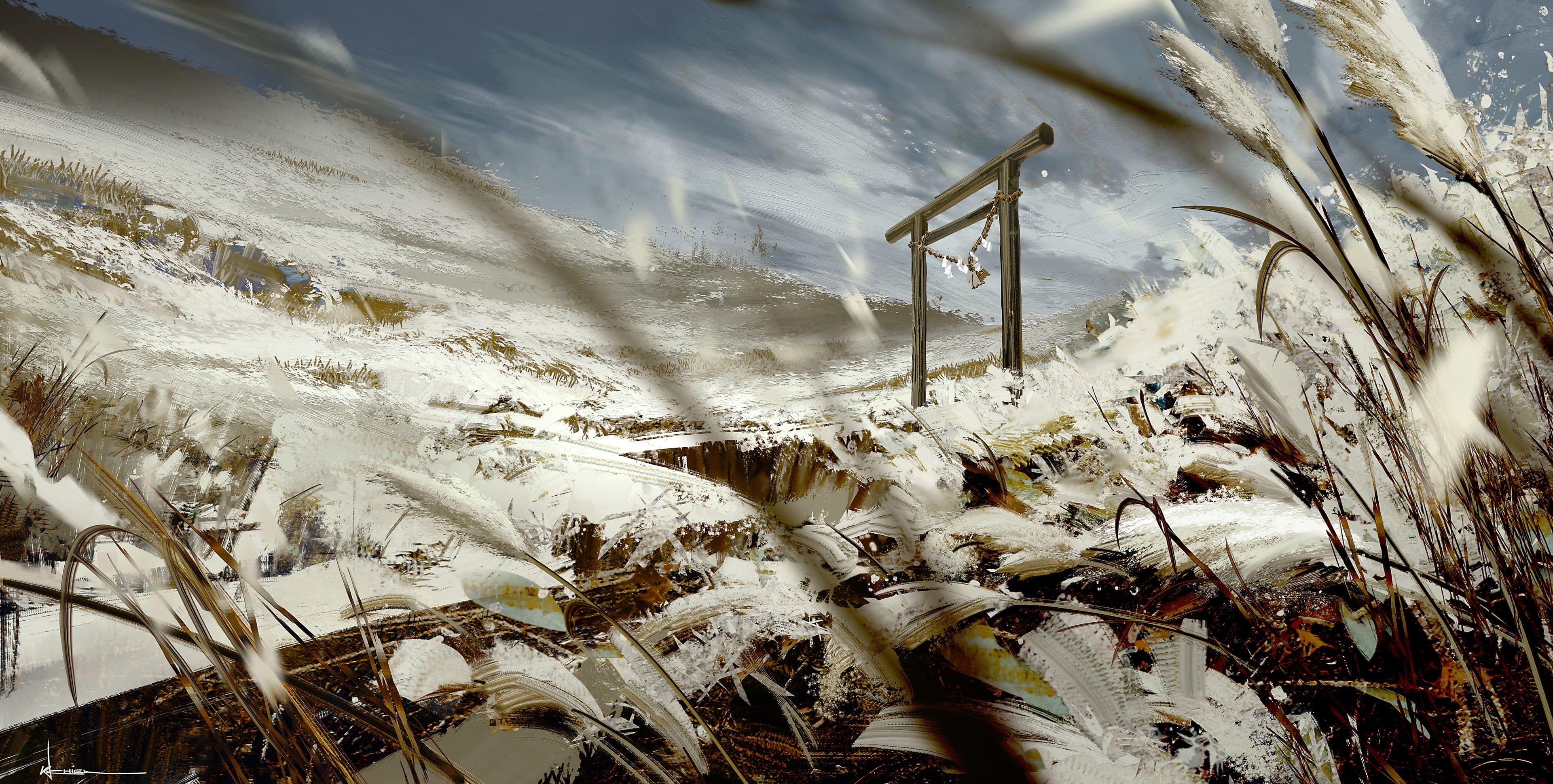 4K, digital art, video game art, video games, Ghost of Tsushima, HD Wallpaper