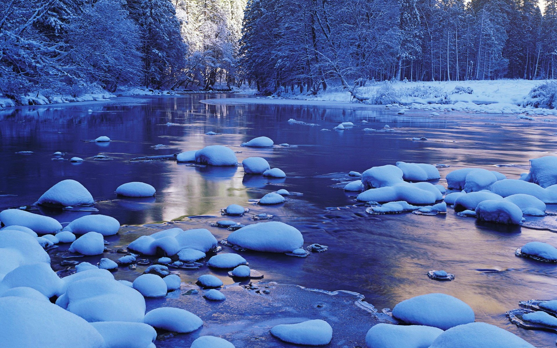 outdoors, reflection, tranquil scene, windows, no people, river, tree, covered, nature, ice, snow, floating on water, park, rock, near, beauty in nature, HD Wallpaper