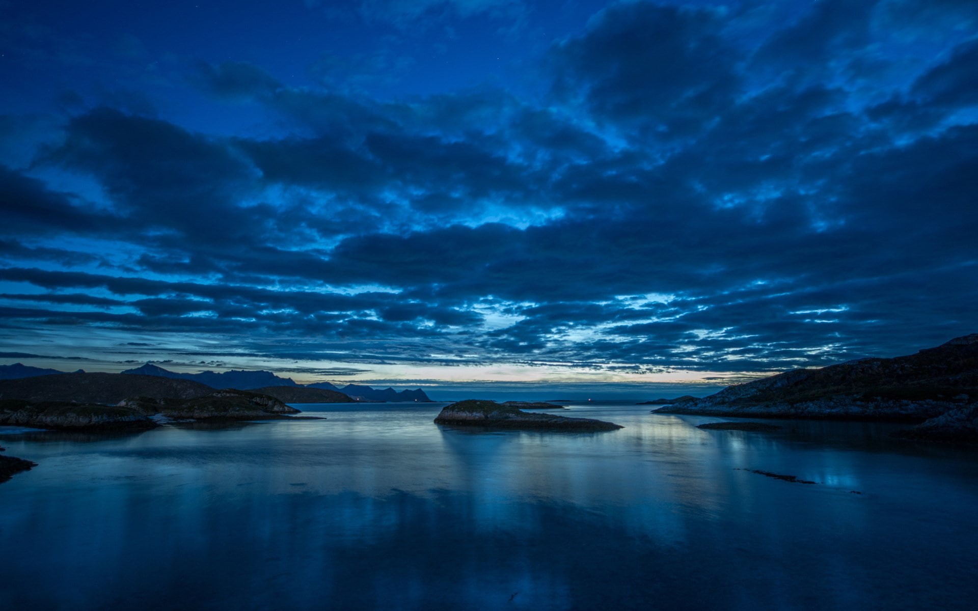 cloud - sky, no people, night, 1080P, sky, blue, dusk, outdoors, nature, scenics - nature, sea, non-urban scene, laptop backgrounds nature images 1920x1200, HD Wallpaper