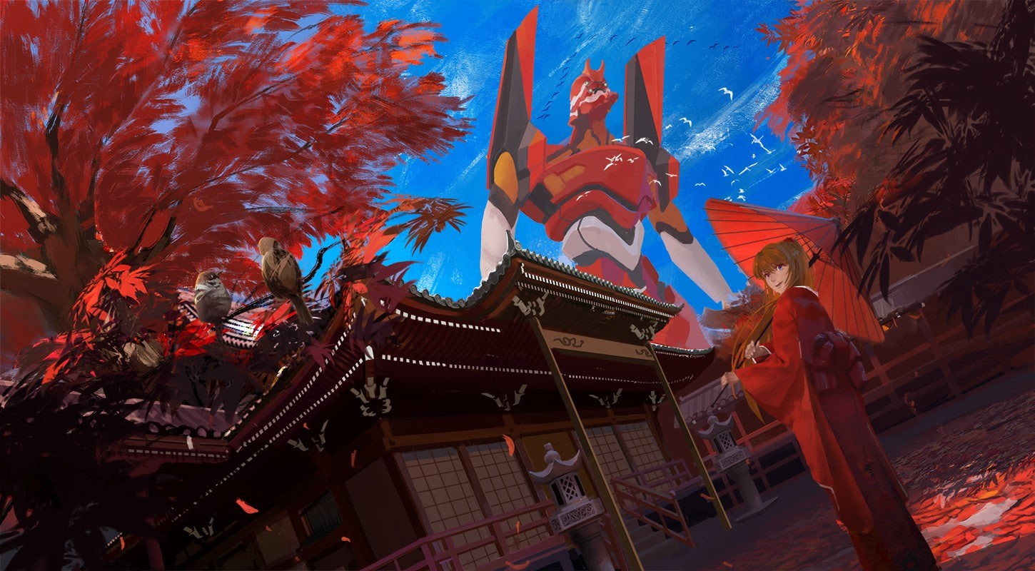 Asuka Langley Soryu, 720P, EVA Unit 02, anime girls, Neon Genesis Evangelion, HD Wallpaper