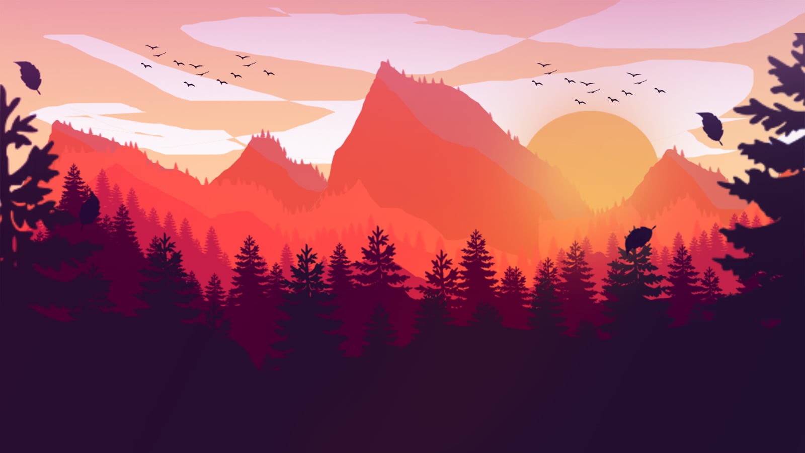720P, Firewatch, mountains, sunset, HD Wallpaper