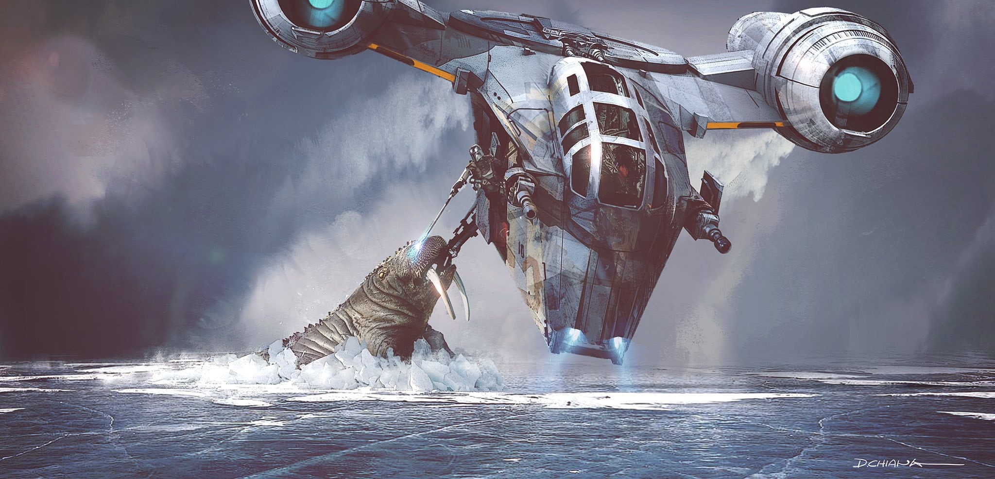 tv series, 1080P, The Mandalorian, concept art, HD Wallpaper