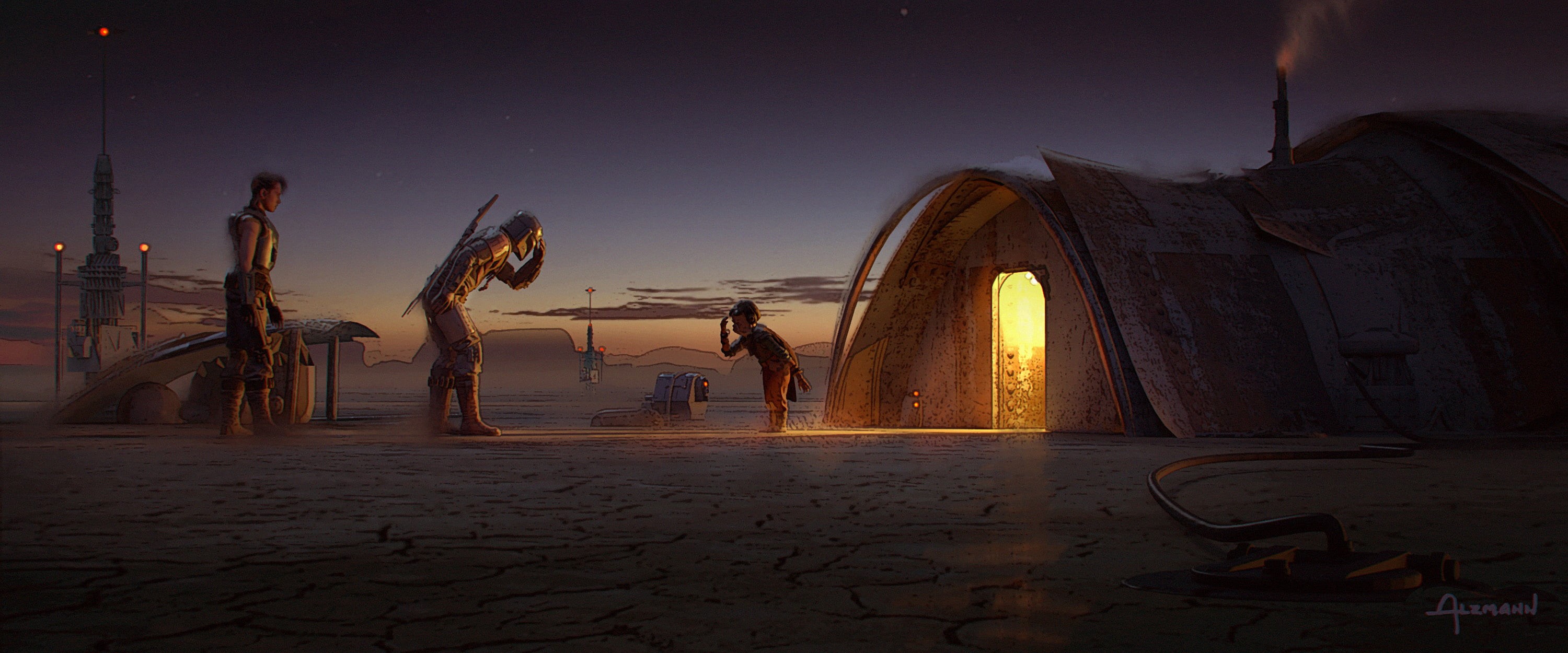 tv series, concept art, 2K, Star Wars, The Mandalorian, HD Wallpaper