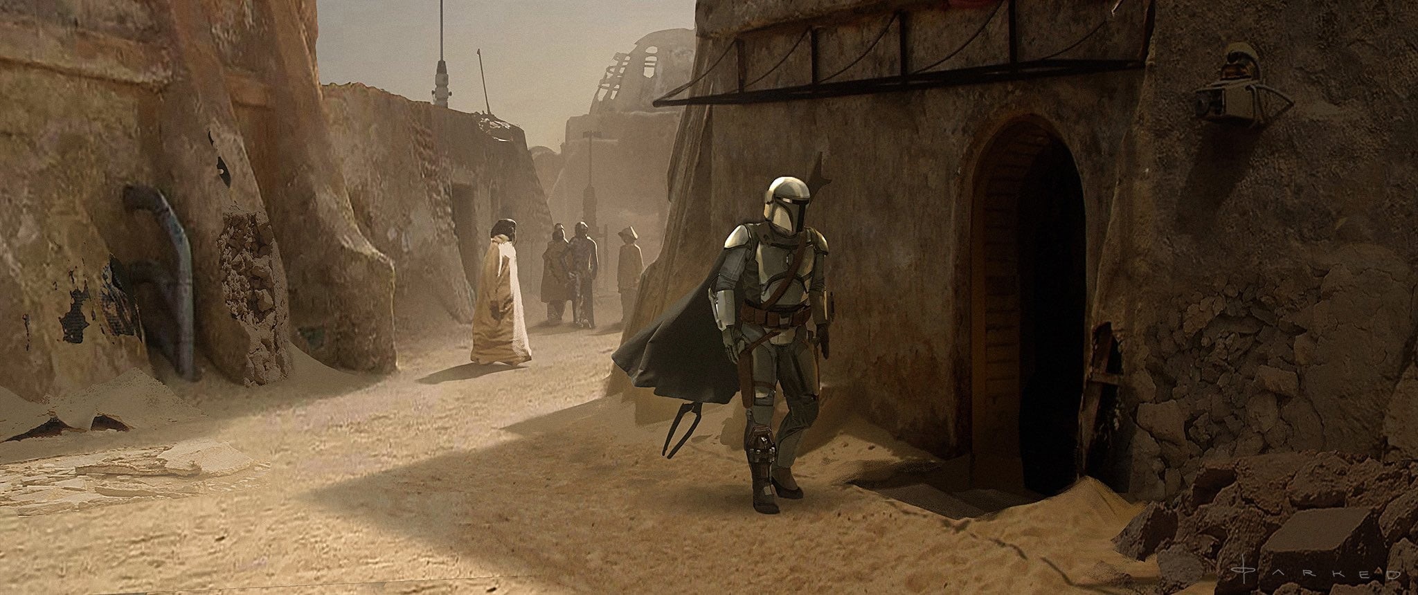 tv series, The Mandalorian, 1080P, Tatooine, Star Wars, HD Wallpaper