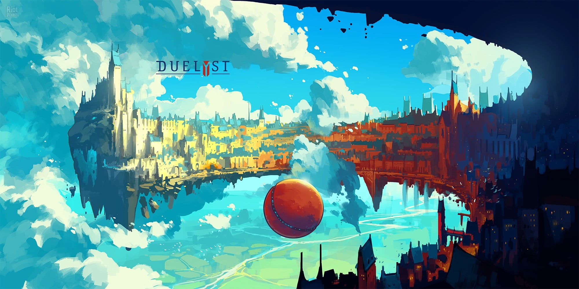 concept art, Duelyst, digital art, communication, game, creativity, sky, sunlight, no people, outdoors, poster, travel, building exterior, Anton Fadeev, HD Wallpaper