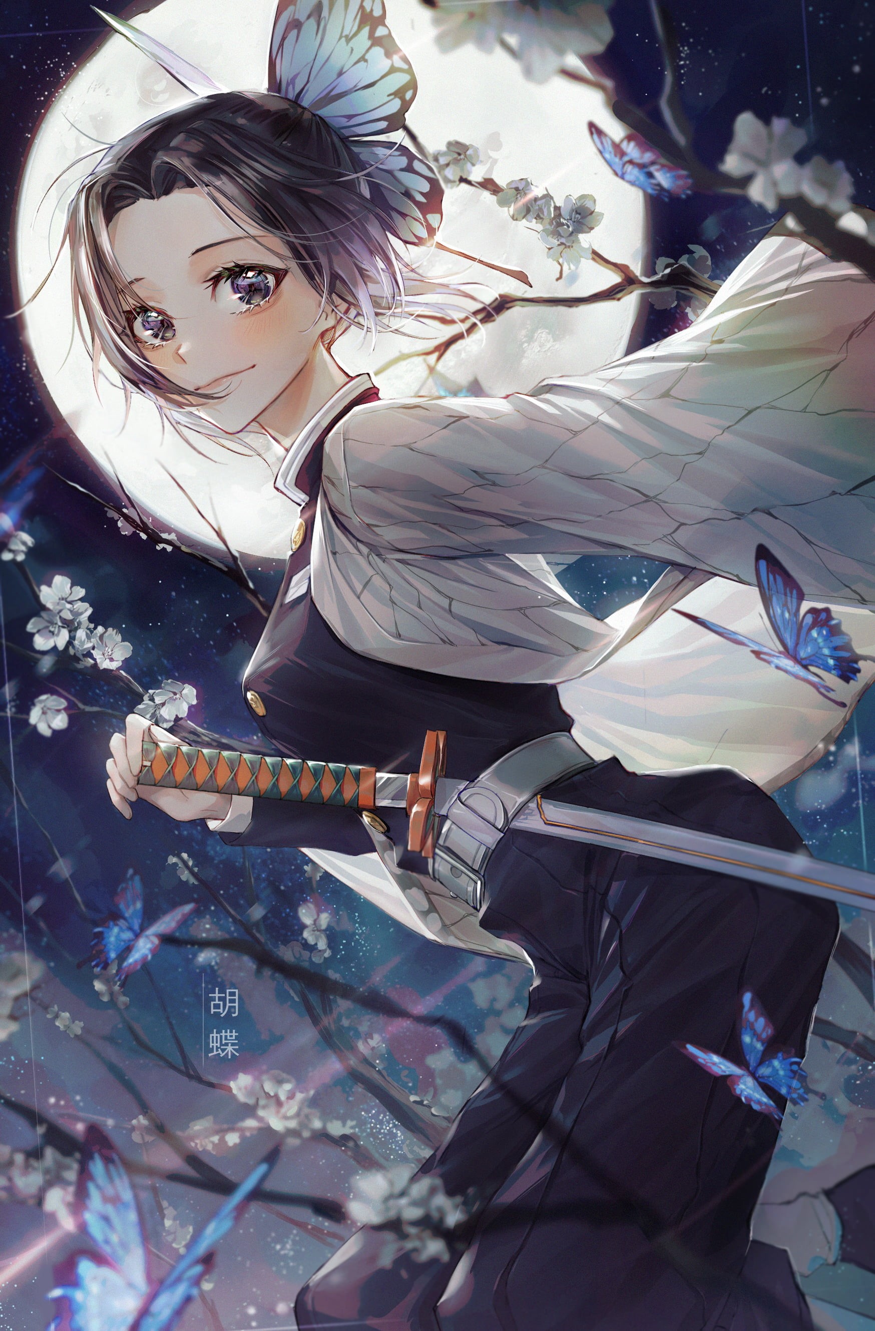 portrait display, vertical, anime, 2K, artwork, 2D, Kimetsu no Yaiba, digital art, anime girls, Phone HD Wallpaper