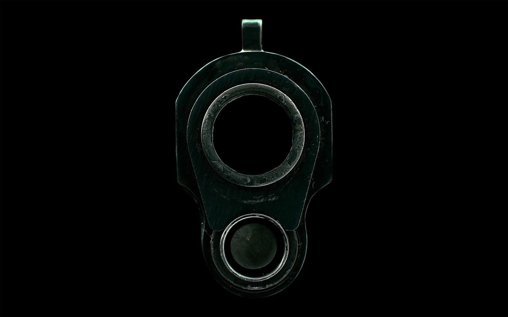 simple background, black, technology, circle, studio shot, pistol, no people, communication, black background, safety, geometric shape, protection, still life, HD Wallpaper