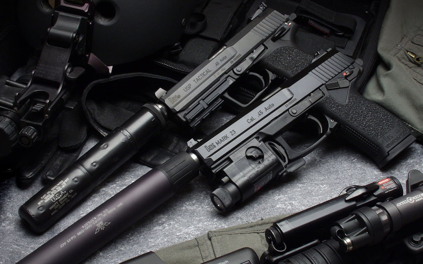 government, .45 ACP, choice, violence, security, no people, weapon, aggression, black, crime, semi, indoors, 720P, ammunition, suppressors, two, social issues, HD Wallpaper