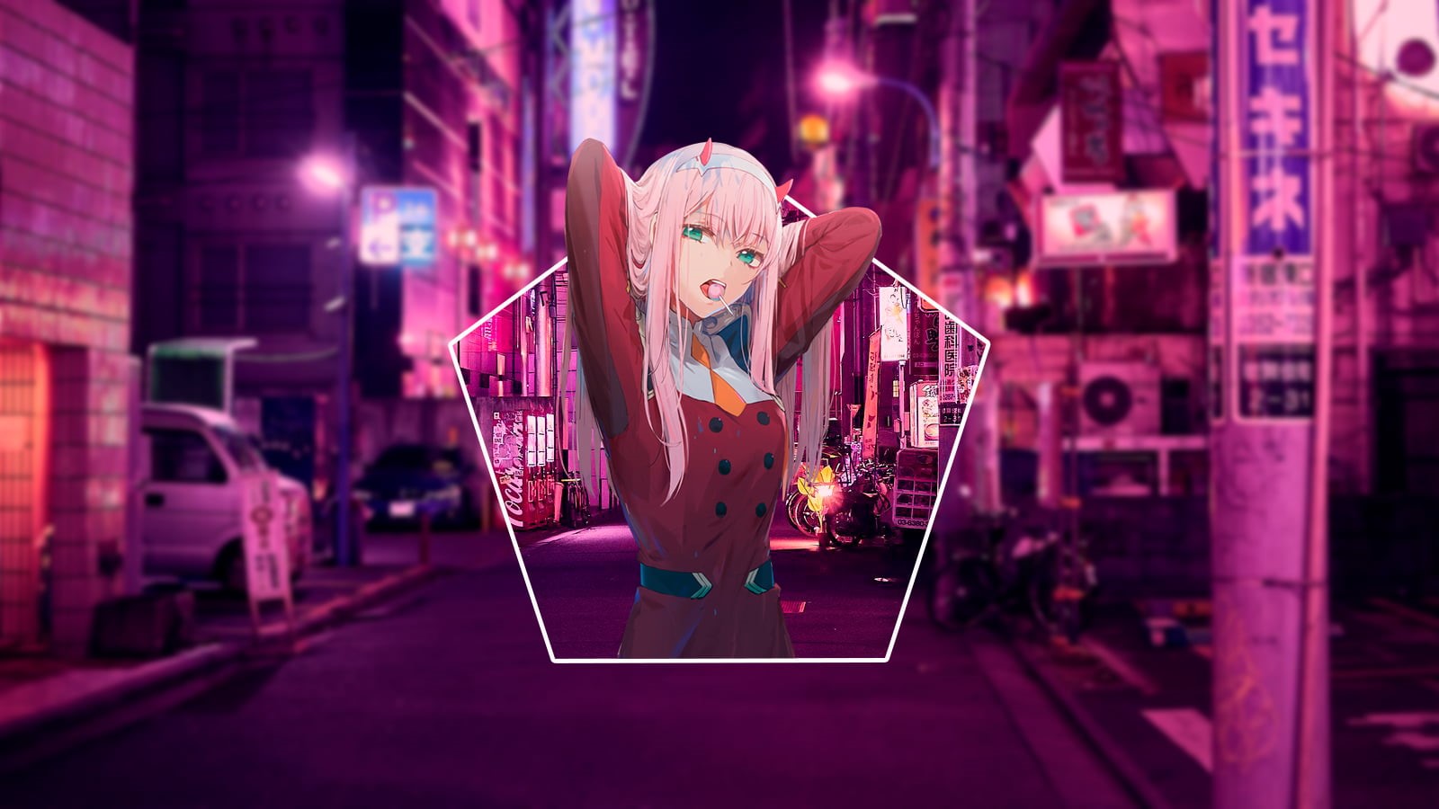 Darling in the FranXX, anime, 720P, waifu2x, anime landscape, Zero Two (Darling in the FranXX), anime girls, HD Wallpaper
