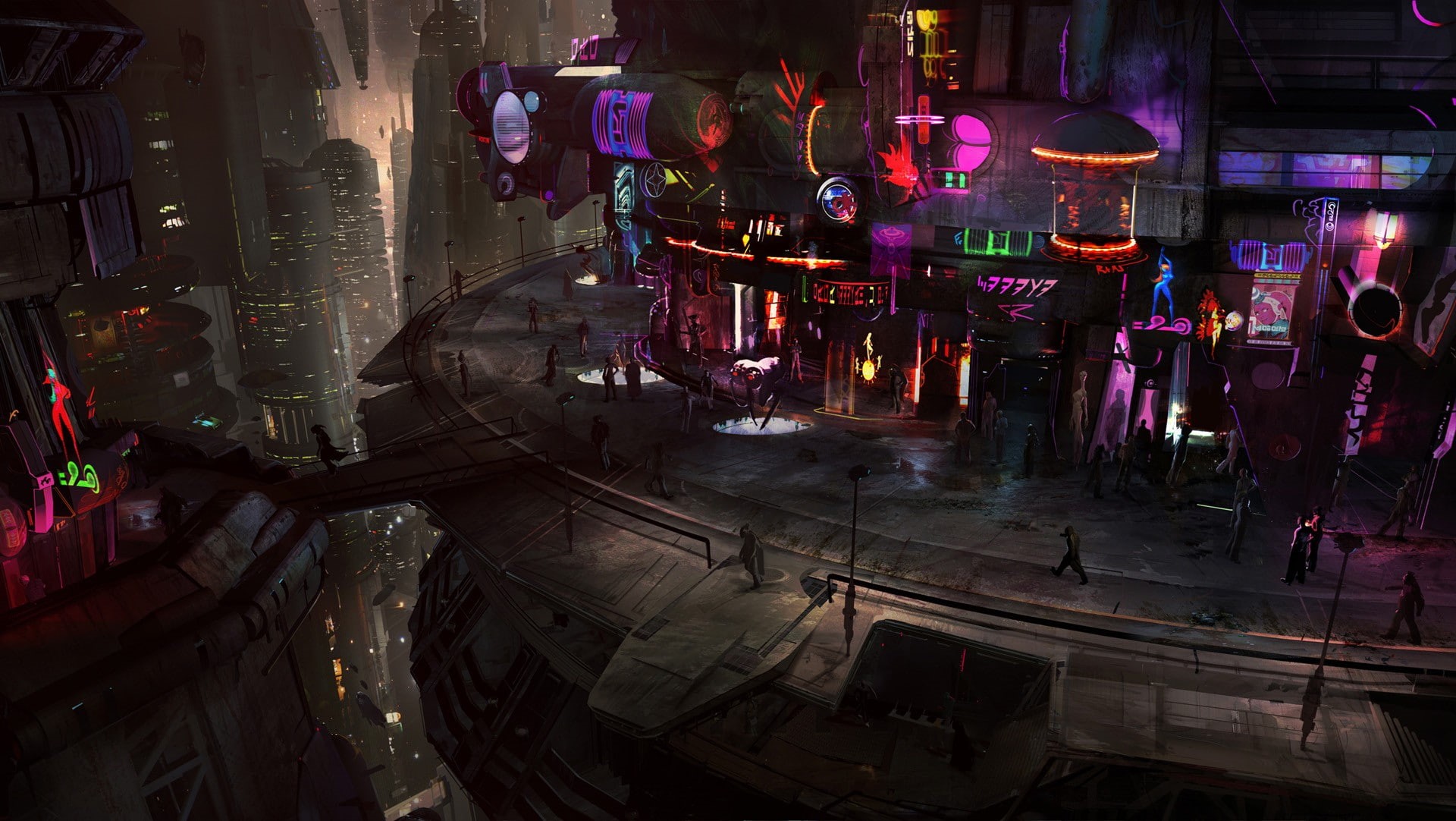 1080P, futuristic city, science fiction, Star Wars 3030 Concept Art, steampunk, Star Wars, cyberpunk, futuristic, HD Wallpaper