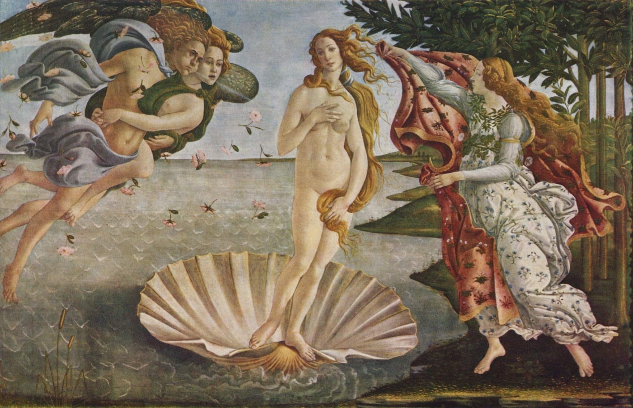 sandro botticelli, place of worship, female likeness, angel, male likeness, built structure, creativity, architecture, craft, 1080P, sculpture, no people, HD Wallpaper