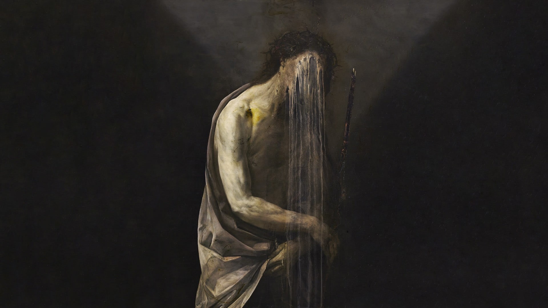 human representation, 1080P, creativity, horror, oil painting, people, dark, sadness, woman, copy space, art and craft, Nicola Samori, sculpture, depressing, HD Wallpaper