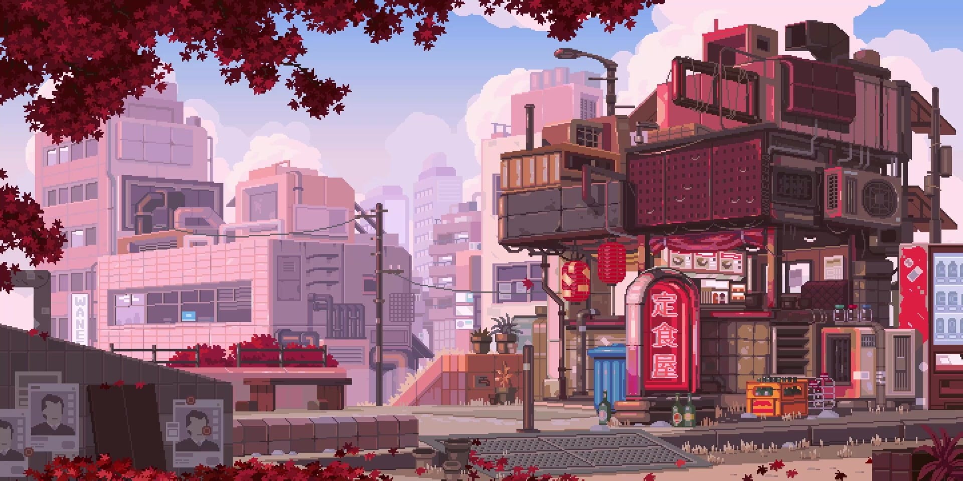 town, pixel art, waneella, 1080P, city, andlt;aestheticandgt;, HD Wallpaper
