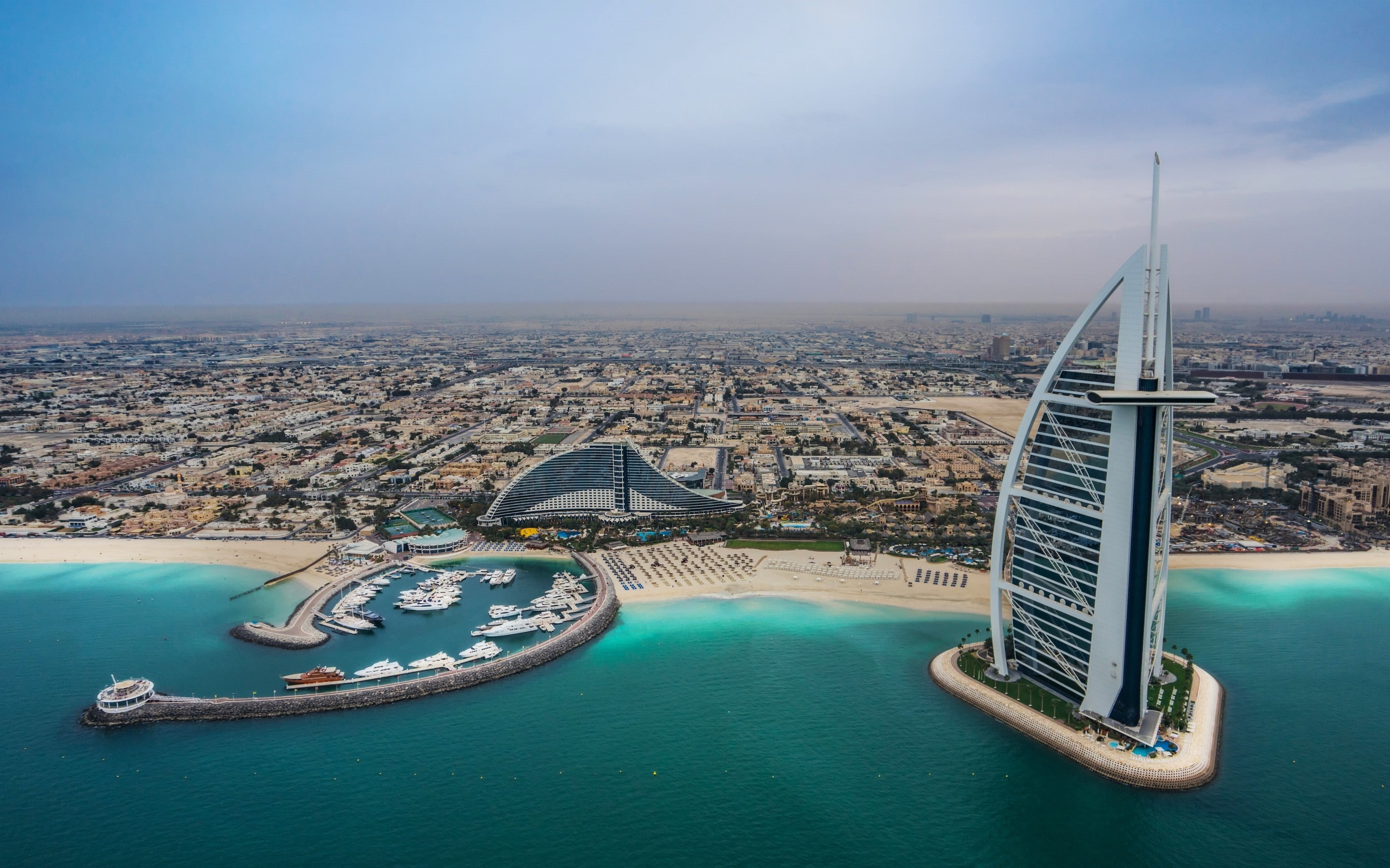 persian, Jumeirah Beach Hotel, panorama, United Arab Emirates, the Persian Gulf, Dubai, arab, the coast, beach, bay, hd, al, buildings, gulf, the sea, burj, HD Wallpaper