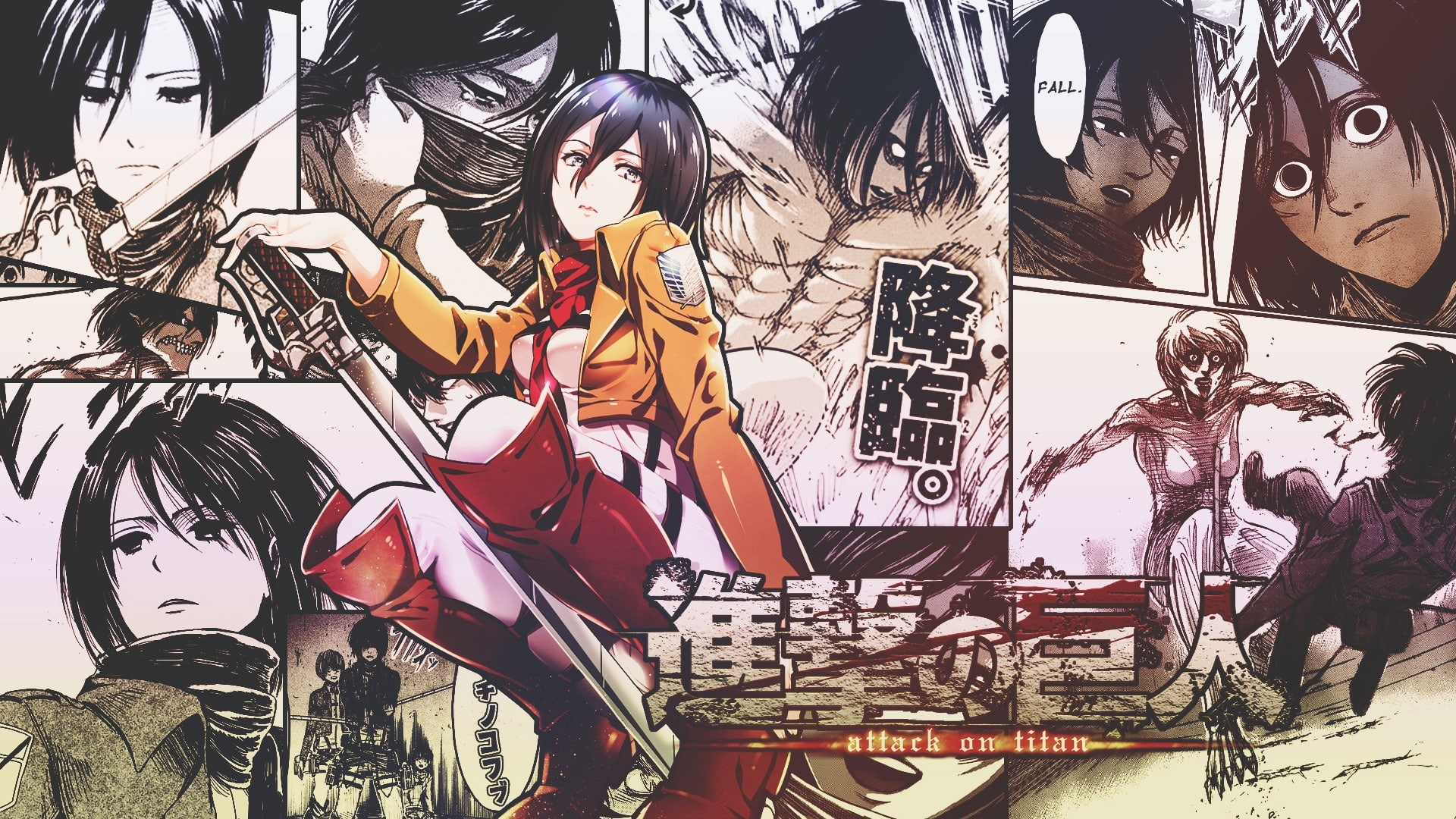 female likeness, representation, anime girls, craft, Mikasa Ackerman, wall - building feature, Shingeki no Kyojin, human representation, creativity, lifestyles, HD Wallpaper