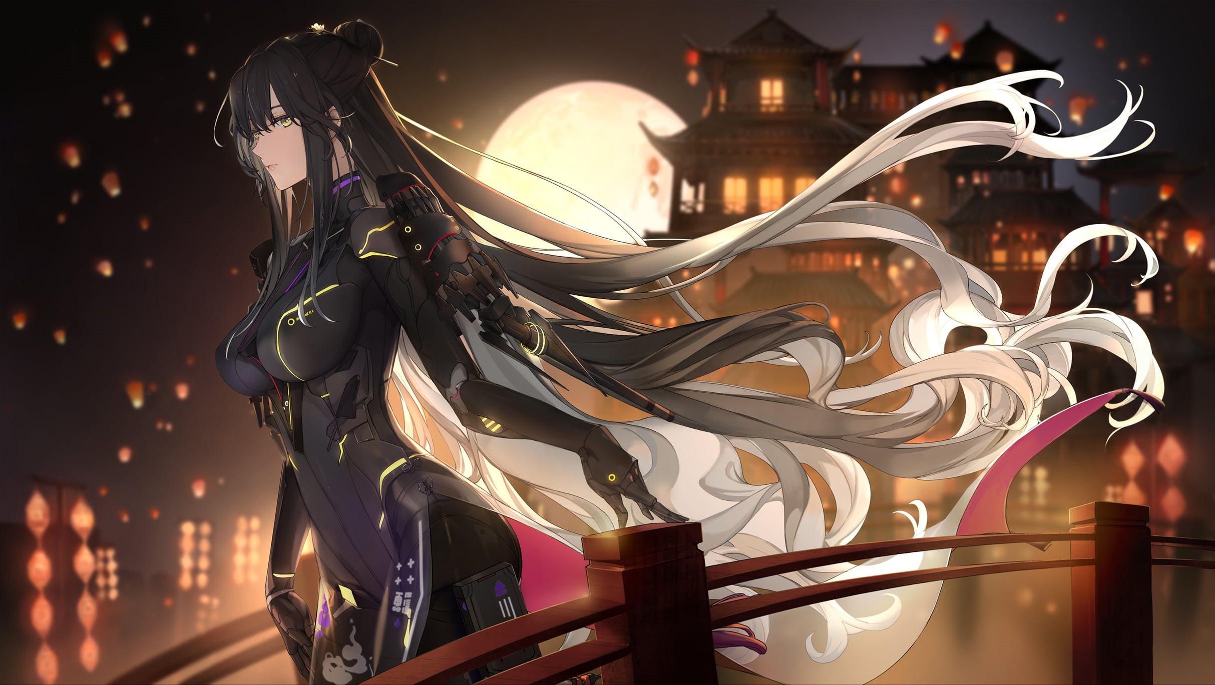 1080P, anime girls, anime, Punishing: Gray Raven, Noir (artist), HD Wallpaper