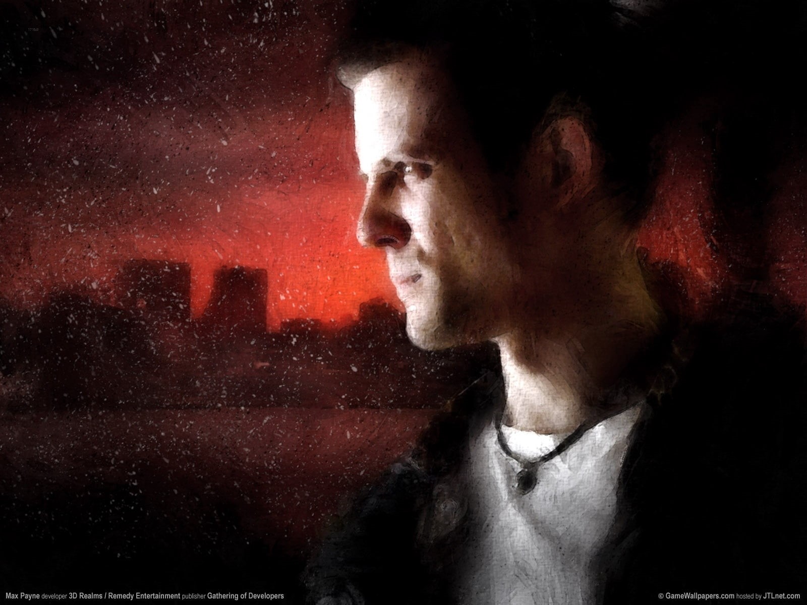 one Person, contemplation, looking away, night, 720P, young Adult, max payne, close-up, digital composite, necklace, people, human Face, men, one animal, HD Wallpaper