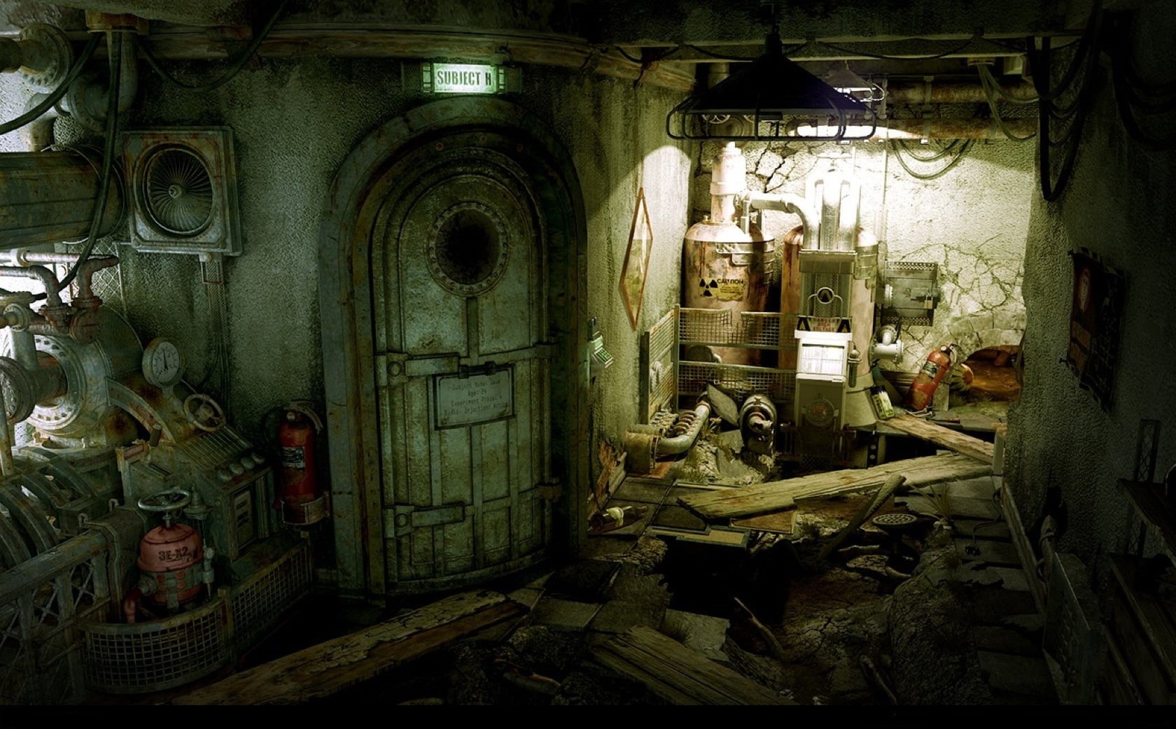 ruined, building, futuristic, apocalyptic, history, indoors, artwork, bad condition, weathered, decline, deterioration, science fiction, damaged, HD Wallpaper