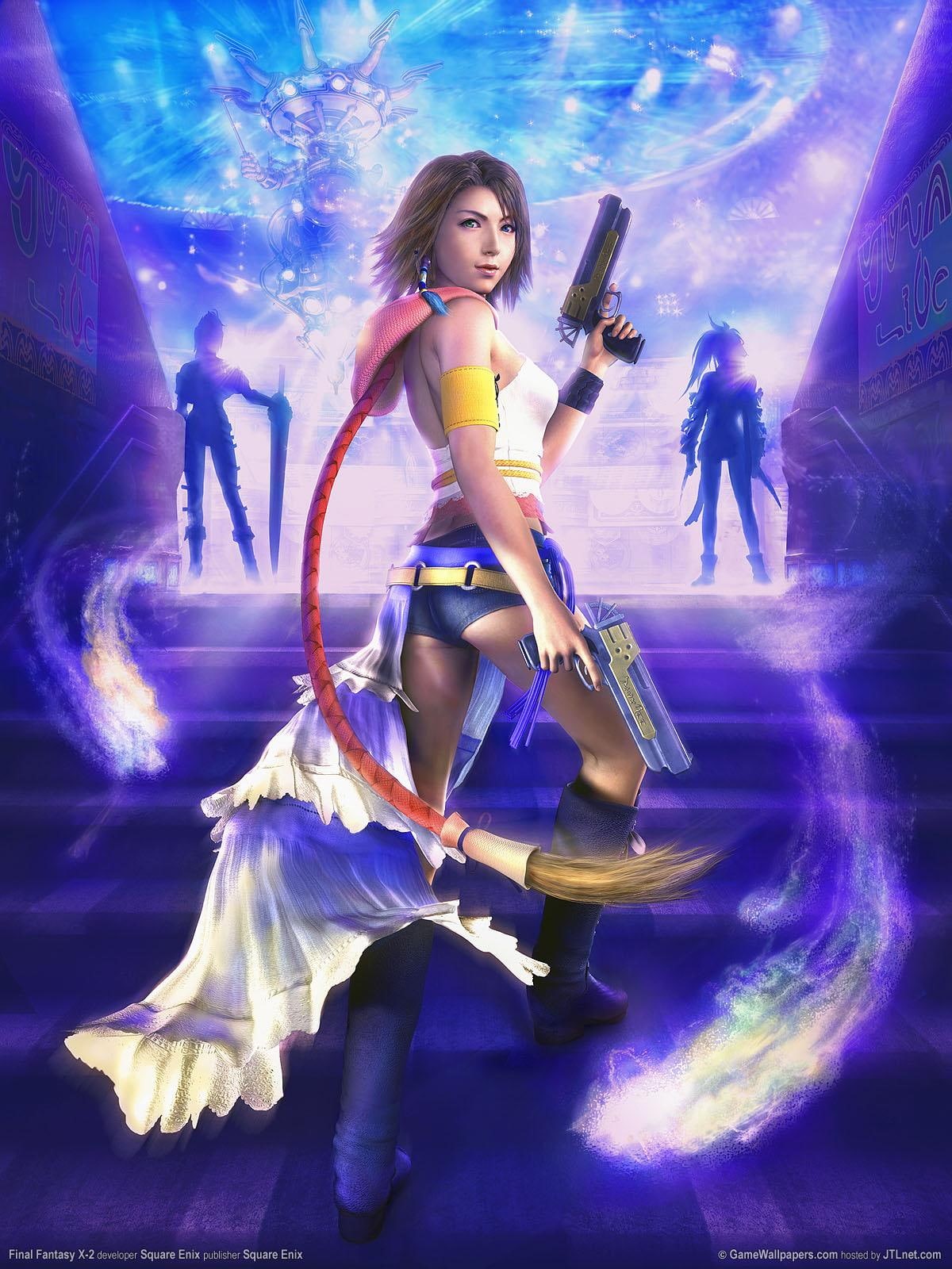 beautiful people, young adult, costume, laser, night, full length, arts culture and entertainment, Final Fantasy X-2, clothing, beauty, digital composite, Phone HD Wallpaper