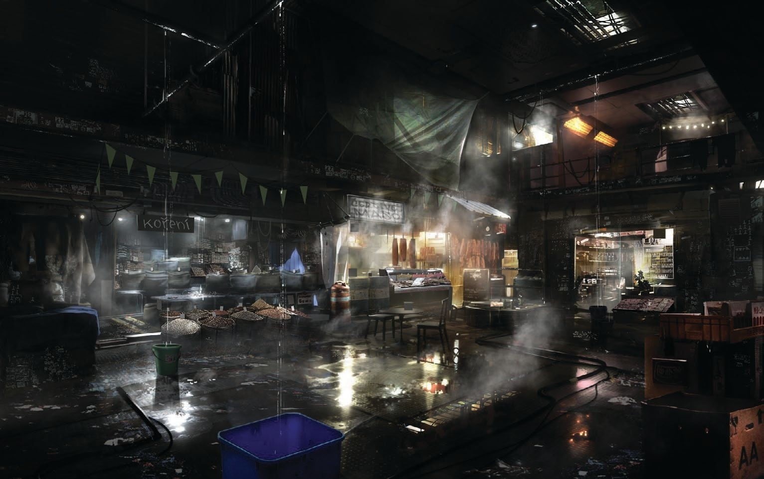 night, lighting equipment, Deus Ex: Mankind Divided, consumerism, video games, business, water, transportation, Deus Ex, built structure, misty, HD Wallpaper