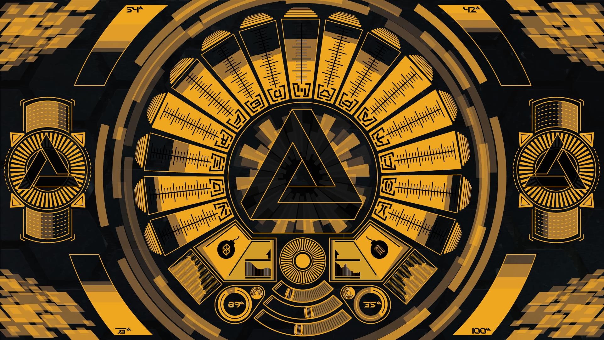 industries, 1080P, revolution, abstergo, penrose, human, deus, triangle, deus ex, ex, penrose triangle, geometry, abstergo industries, sound, interfaces, HD Wallpaper
