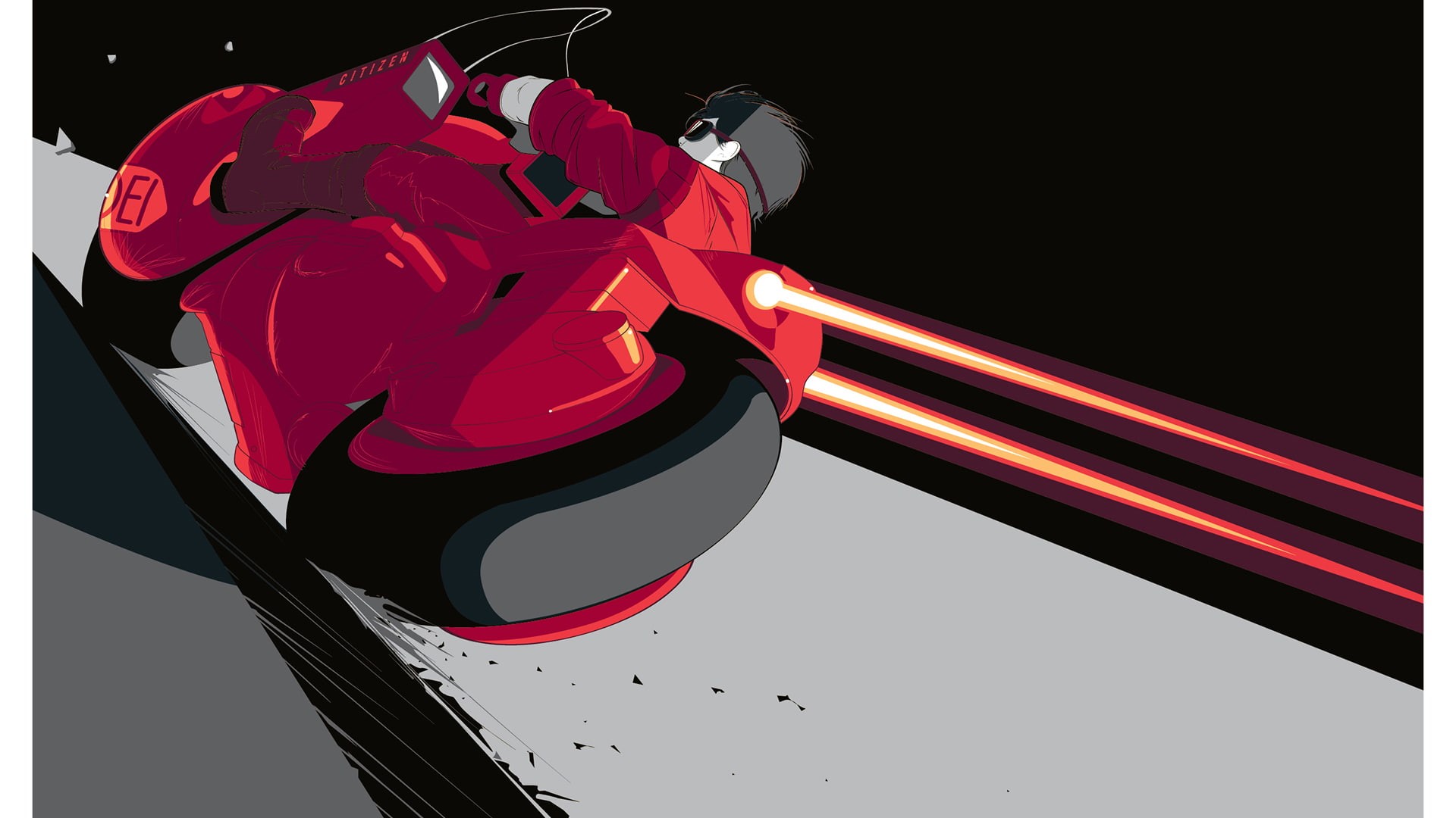 Akira, motorcycle, 1080P, kaneda, HD Wallpaper