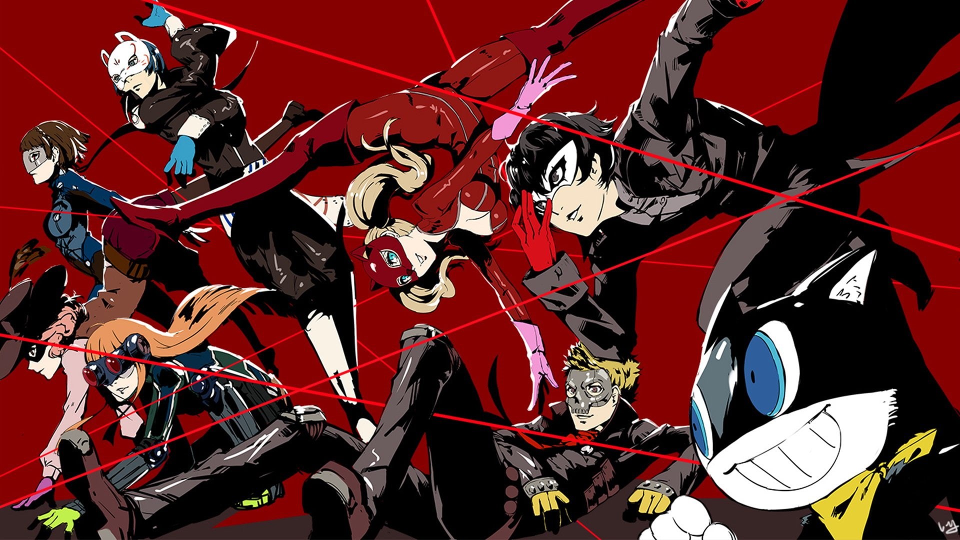 Persona, Persona 5, festival, no people, representation, close-up, Futaba Sakura, creativity, high angle view, Akira Kurusu, Anime, Video Game, male likeness, HD Wallpaper