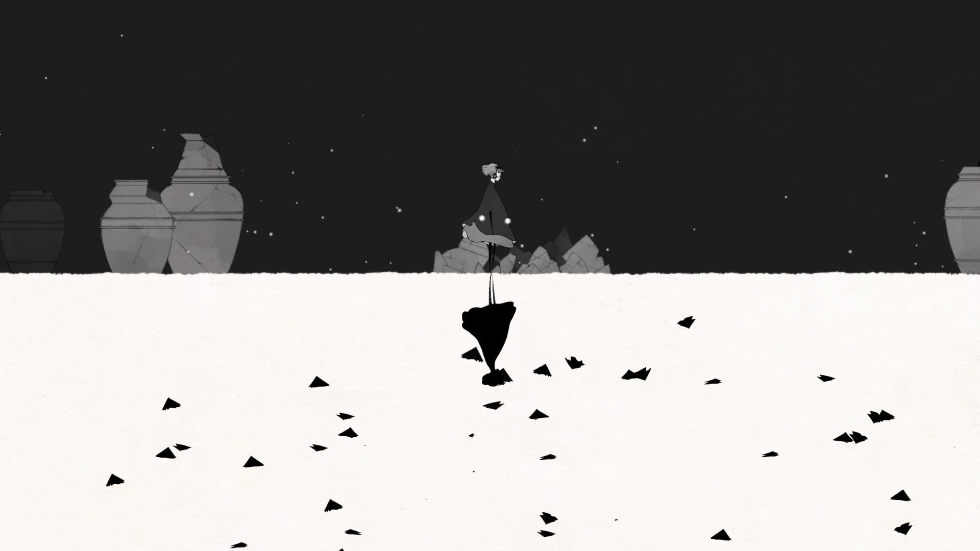 Gris (Video Game), 1080P, monochrome, PC gaming, games art, video games, HD Wallpaper