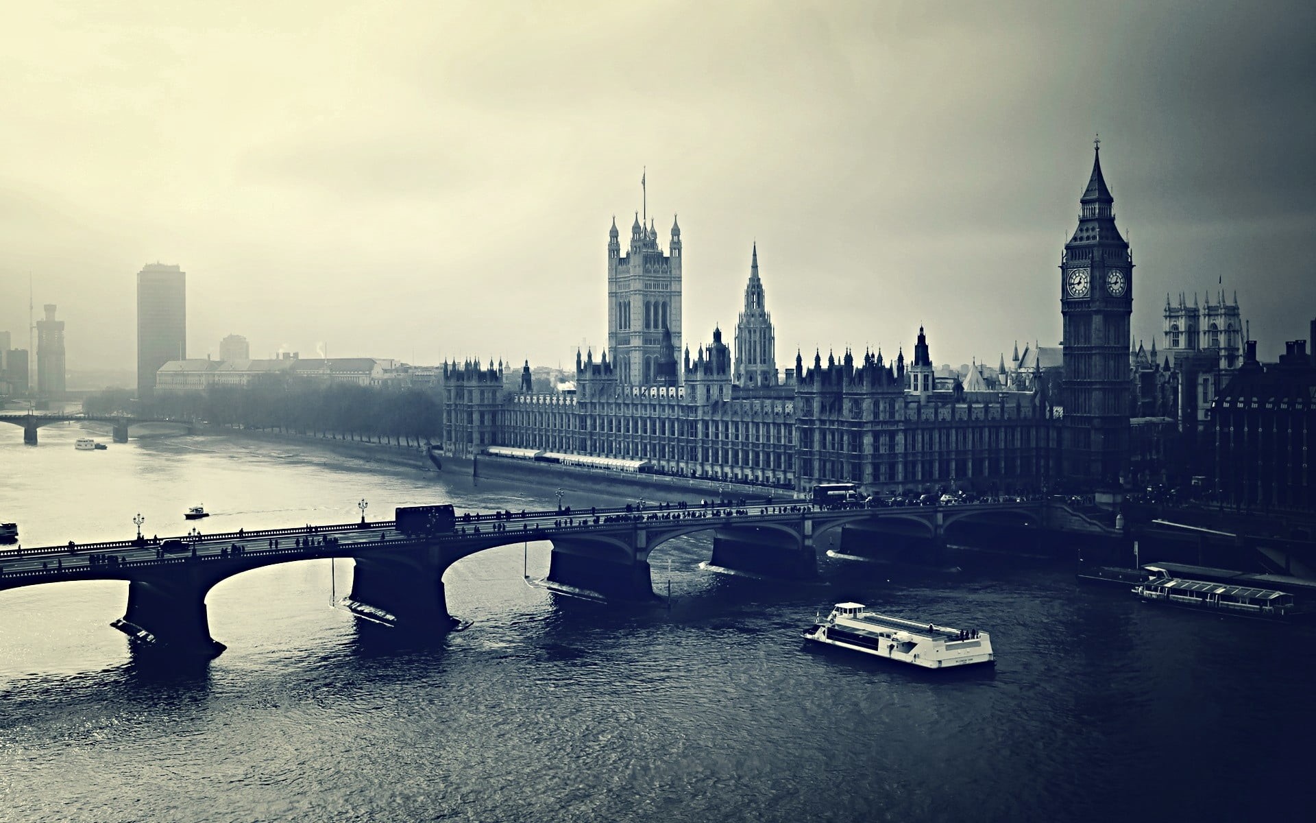 sepia Toned, black And White, bridge, travel, cityscape, thames River, urban Skyline, bridge - Man Made Structure, black white, tower, city of London, capital Cities, HD Wallpaper