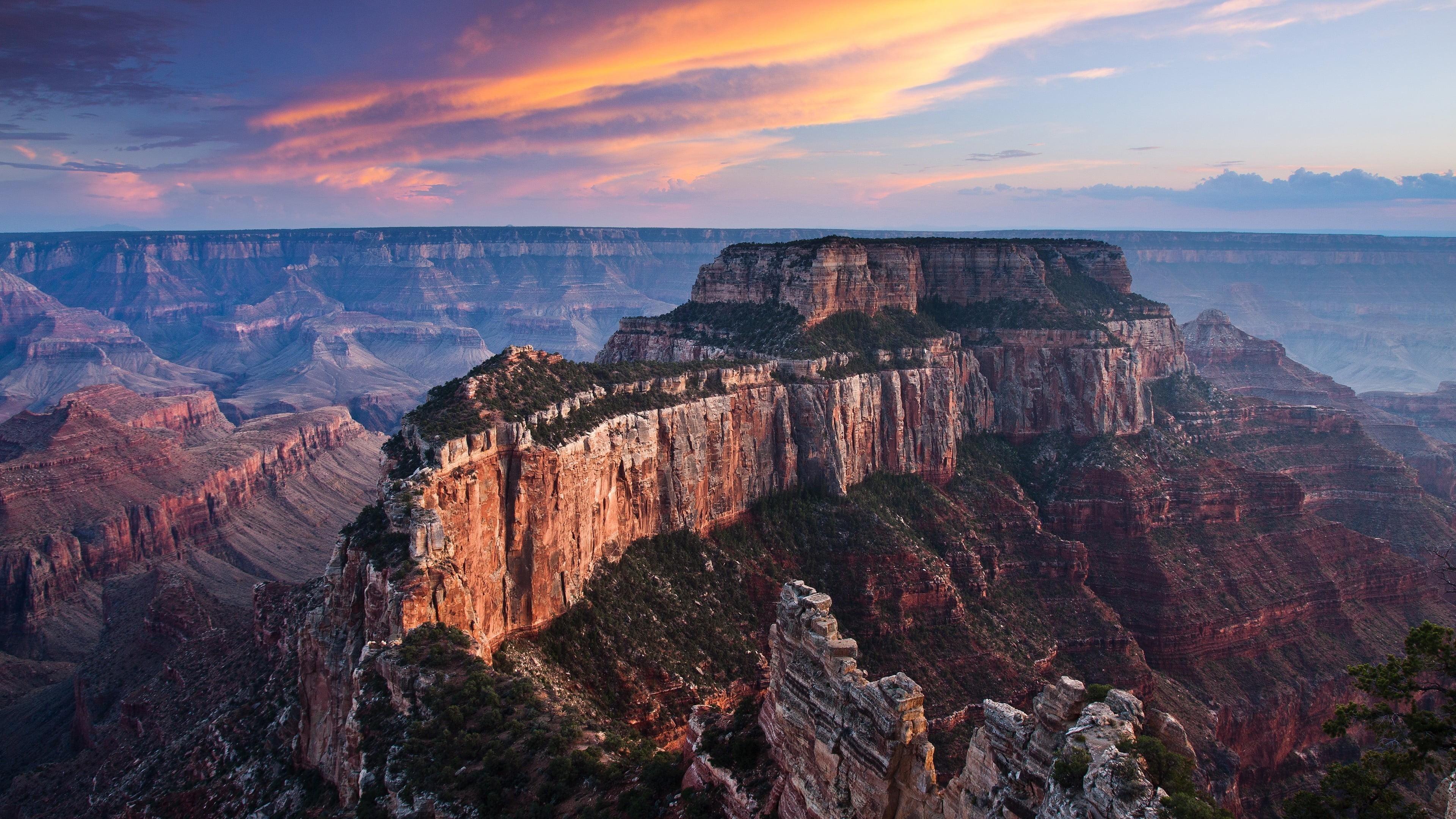 cloud - sky, remote, eroded, landscape, famous Place, nature, solid, mountain range, formation, tranquil scene, rock, idyllic, structural, south Rim, outdoors, HD Wallpaper