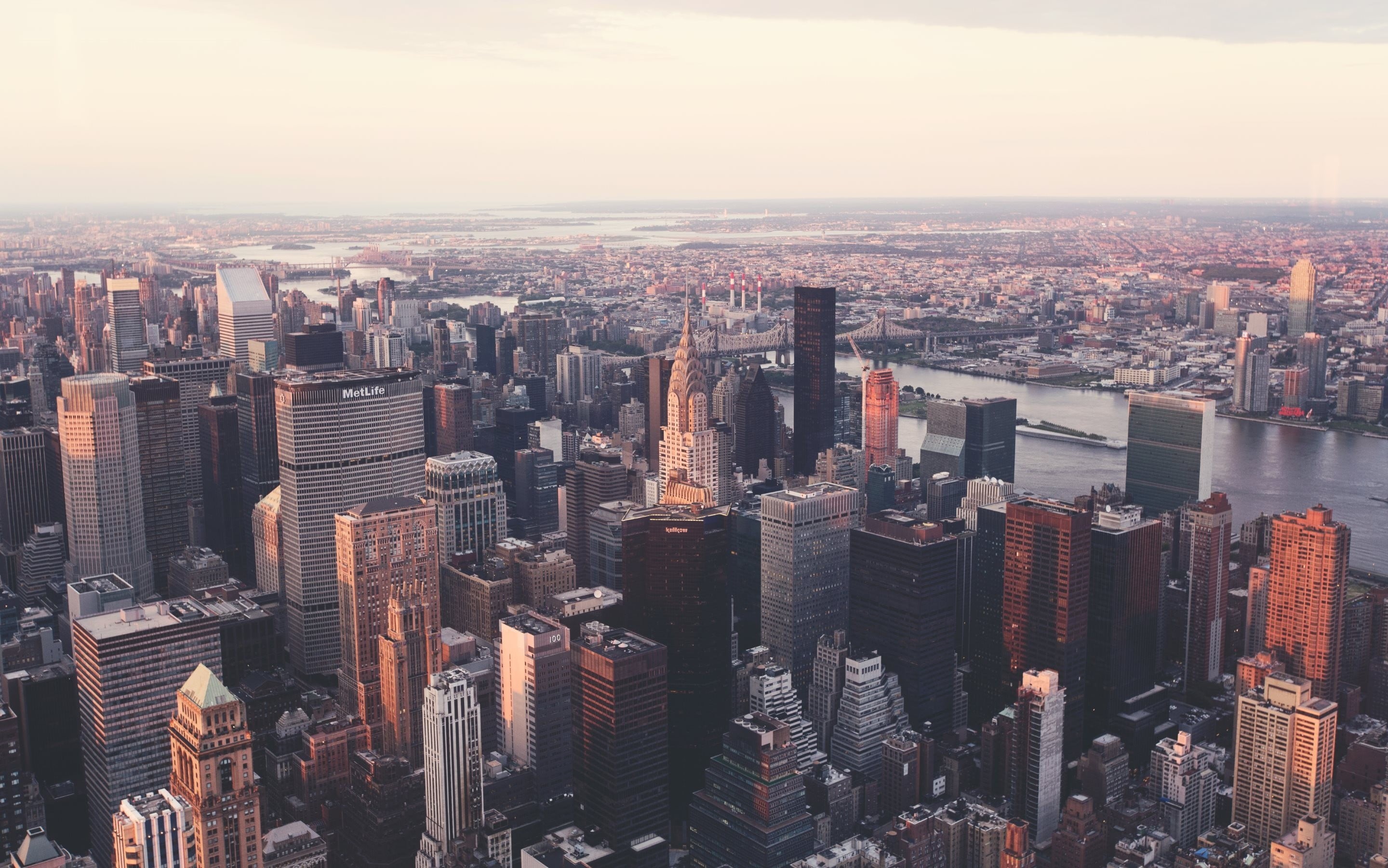 residential district, financial District, sunset, no People, building, spire, outdoors, travel, city, day, state, york, midtown Manhattan, river, empire State Building, HD Wallpaper