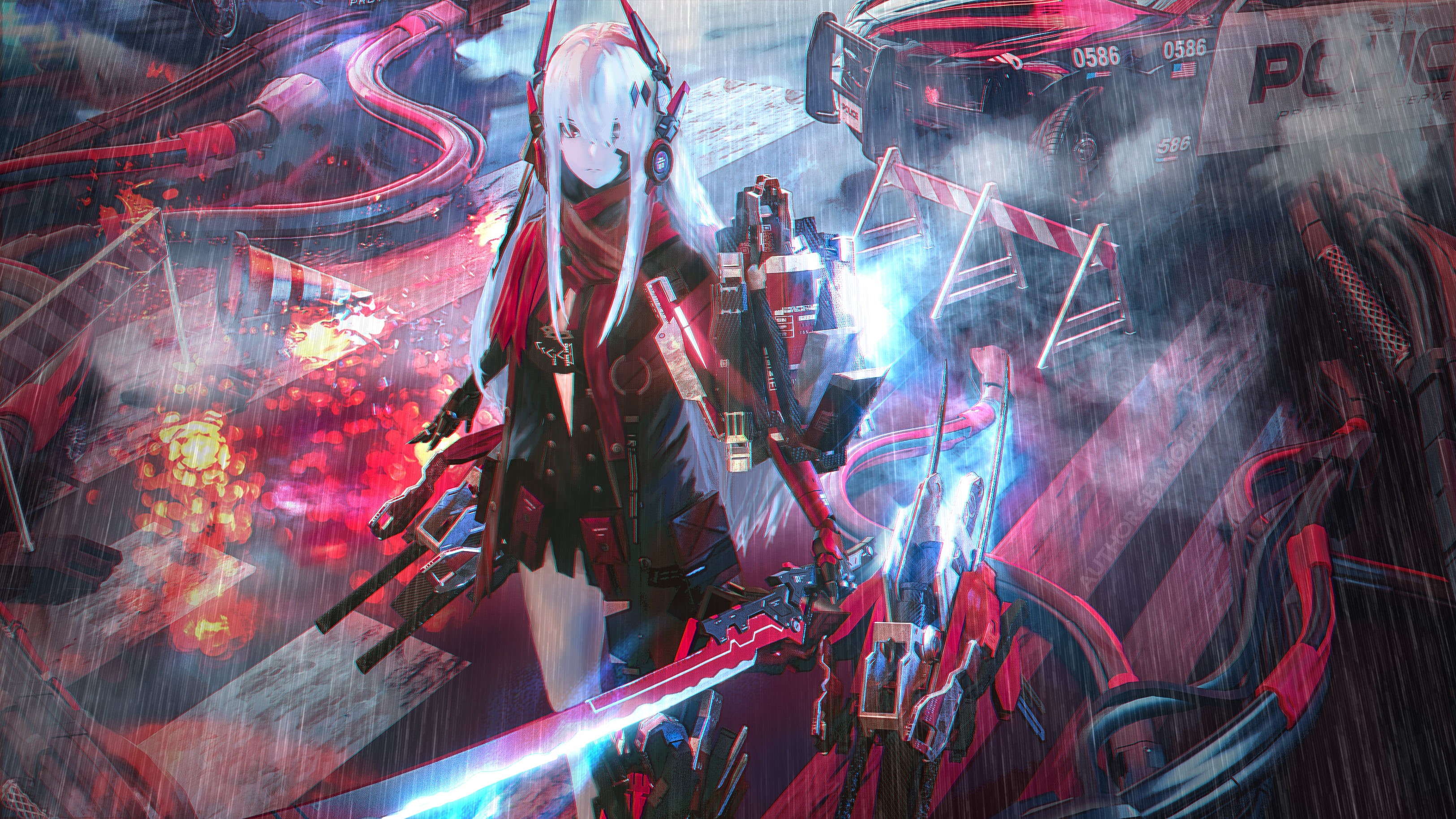 Seymour, anime girls, science fiction, cyborg, 2K, Punishing: Gray Raven, HD Wallpaper