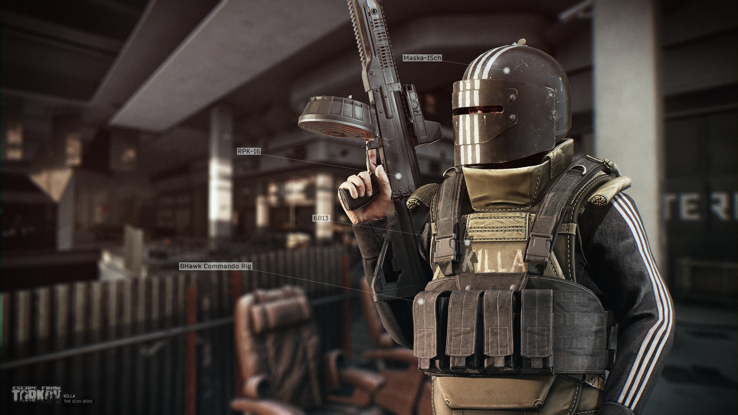 RPK-16, Escape From Tarkov, Killa, Boss, R.2028, Machine gun, Wild, Scav, 1080P, Russia 2028, Battlestate Games, HD Wallpaper