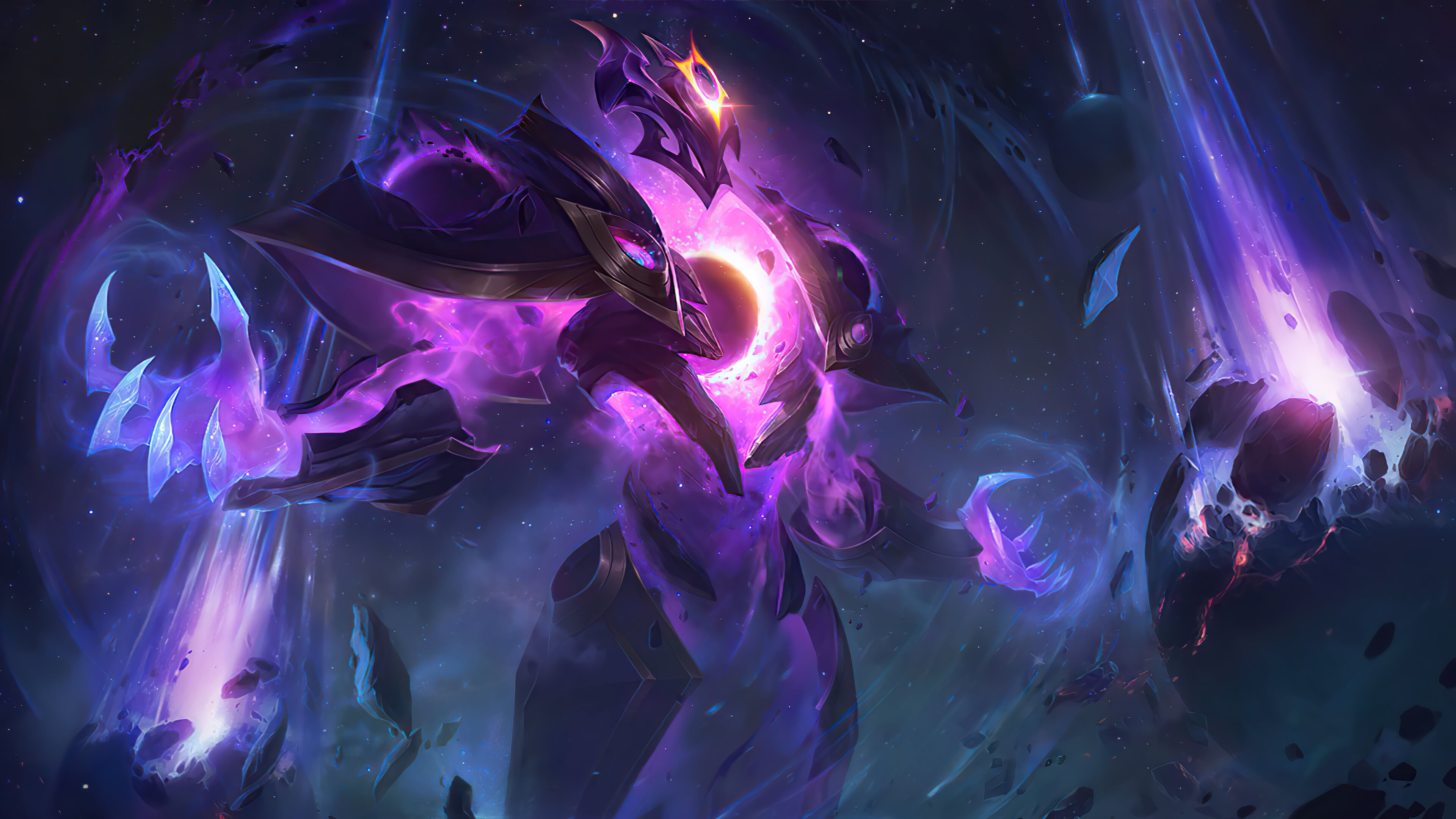 dark, space, Riot Games, universe, Cosmic Break, League of Legends, stars, Xerath, 4K, HD Wallpaper