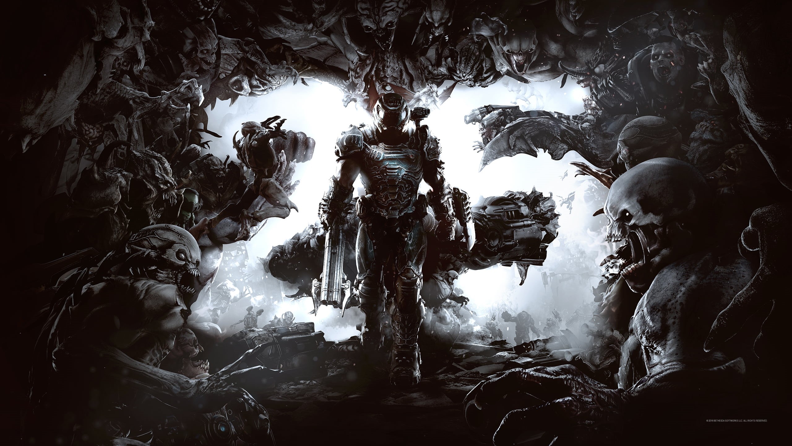 DOOM Eternal, Space Marine, 2K, demon, HD Wallpaper