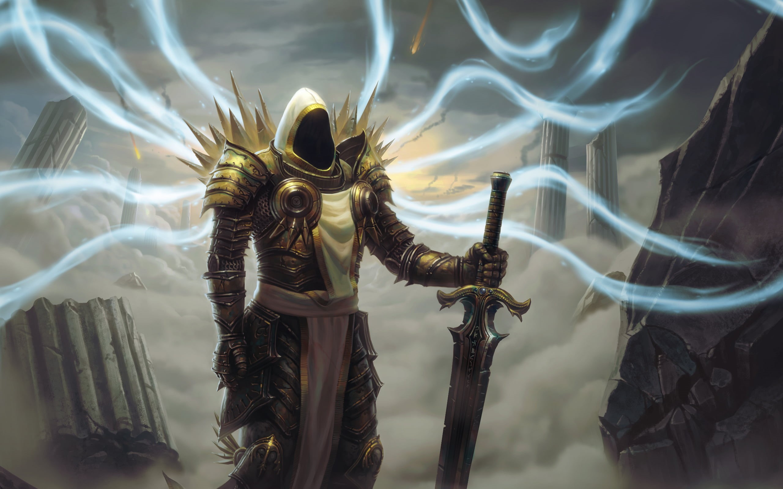 sword, technology, evil, the Archangel, art and craft, one animal, guardian, illness, anatomy, no people, horror, science, faceless, animal wildlife, animal skeleton, HD Wallpaper