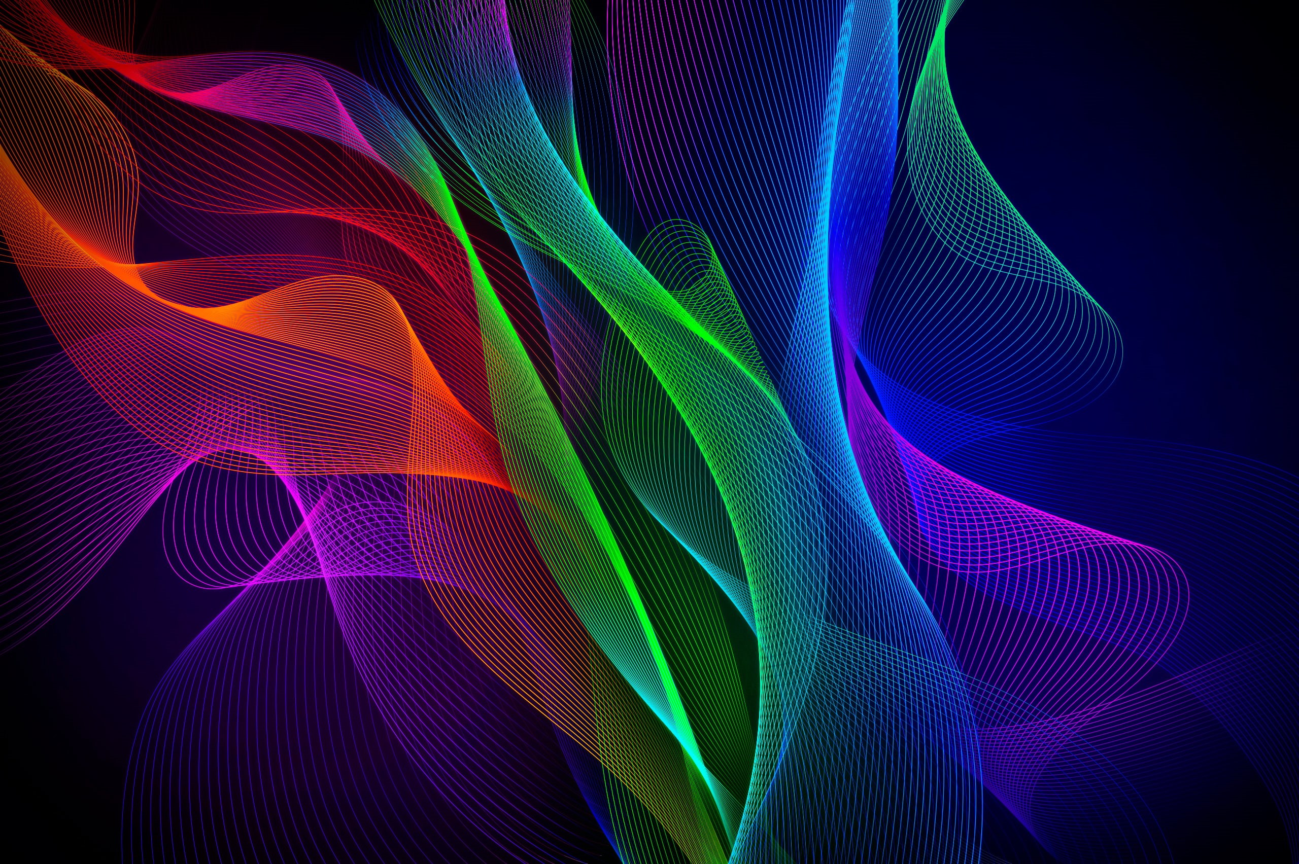 Waves, 2K, Razer Phone, Colorful, Stock, HD Wallpaper