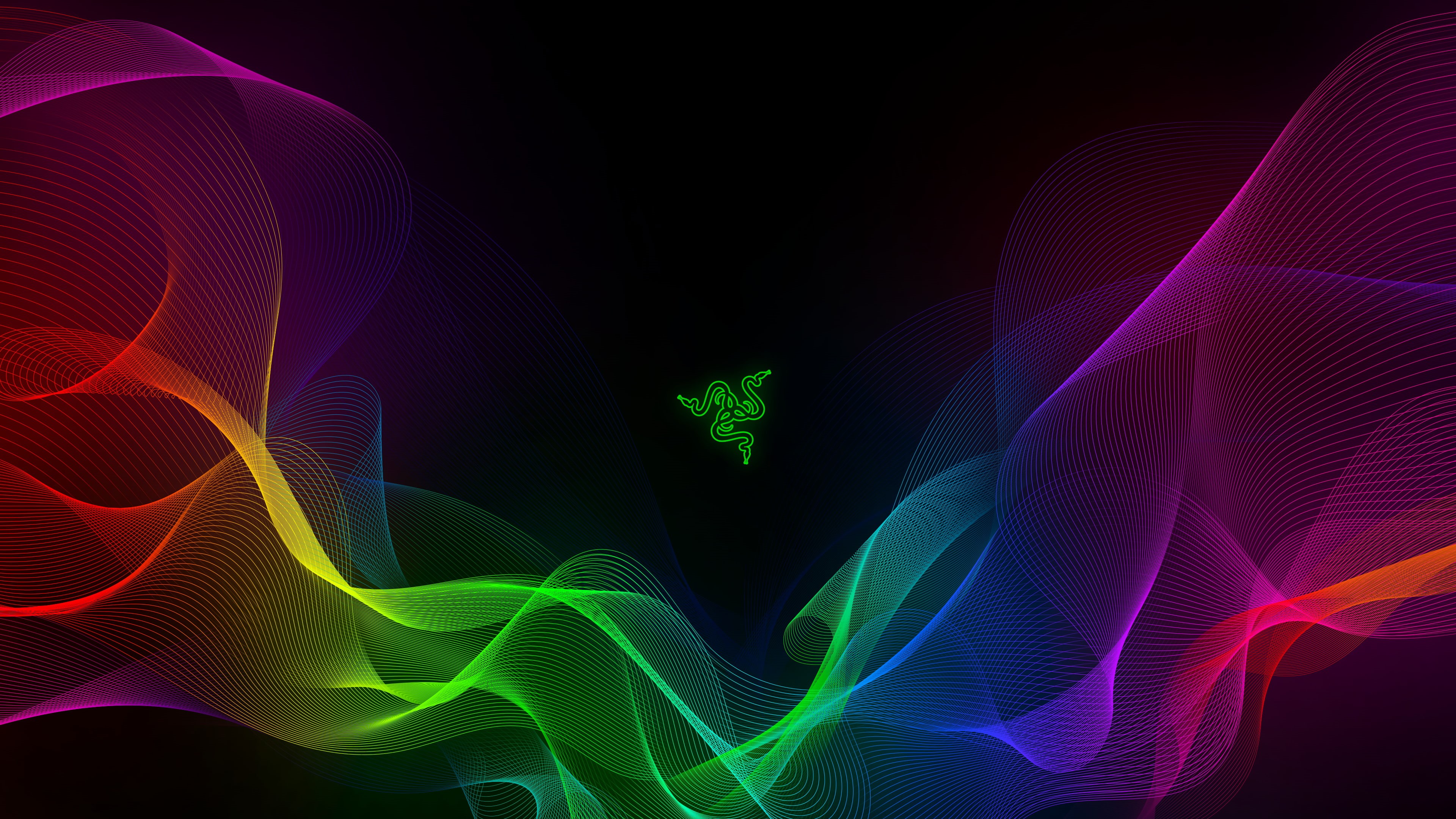 4K, Waves, Abstract, 4K, Colorful, Razer, HD Wallpaper