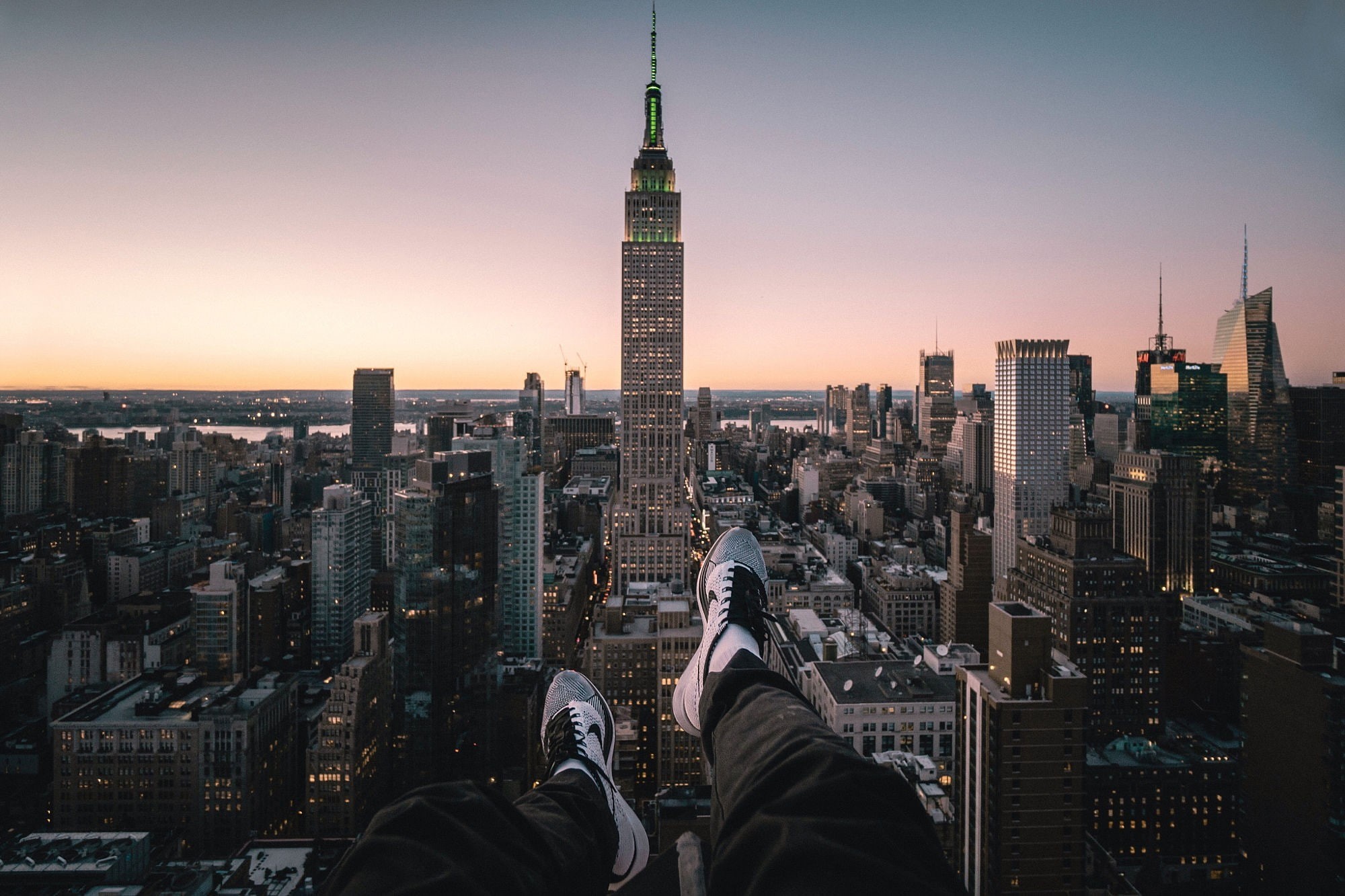 people, rooftopping, architecture, landscape, modern, sky, real people, 1080P, tall - high, spire, lifestyles, office building exterior, tower, financial district, HD Wallpaper