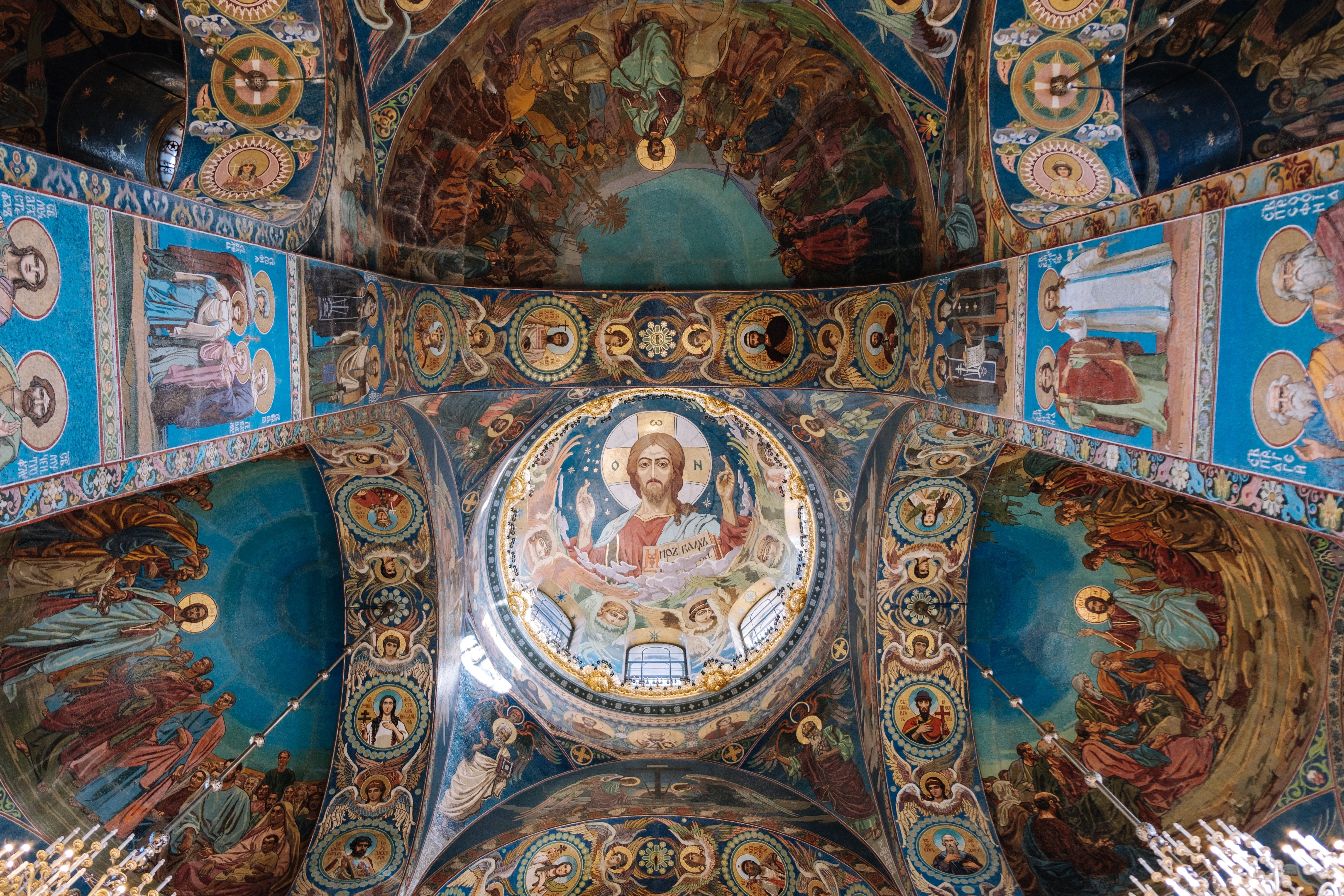 paintings, angle, photo, architecture, indoors, paint, building, famous Place, byzantine, built Structure, religion, mural, orthodox, history, ornate, tourism, HD Wallpaper