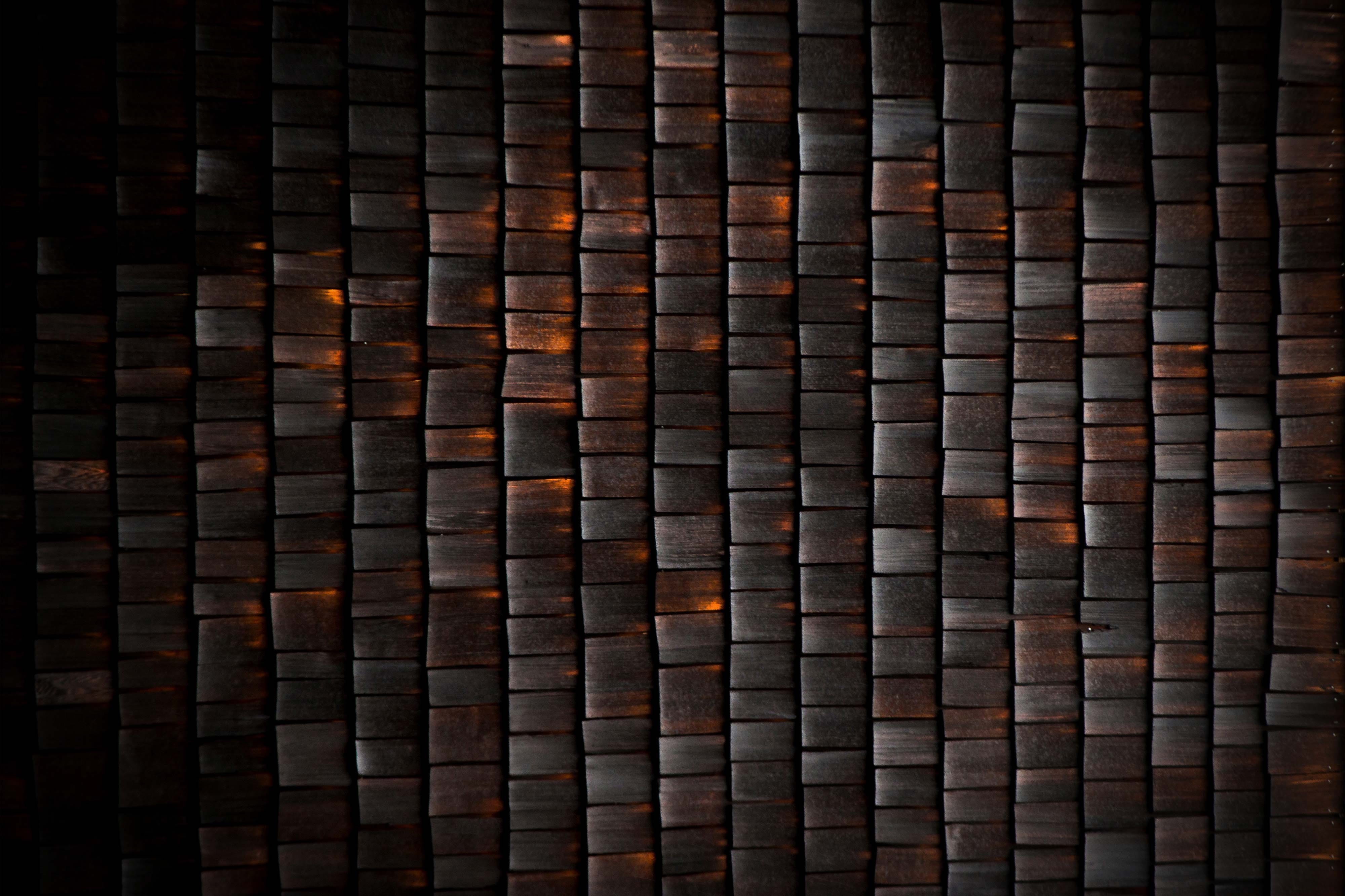 in a row, brown, brick, old, no people, roof tile, stack, material, day, architecture, indoors, built structure, pattern, roof, wood - Material, 4K, abstract, HD Wallpaper