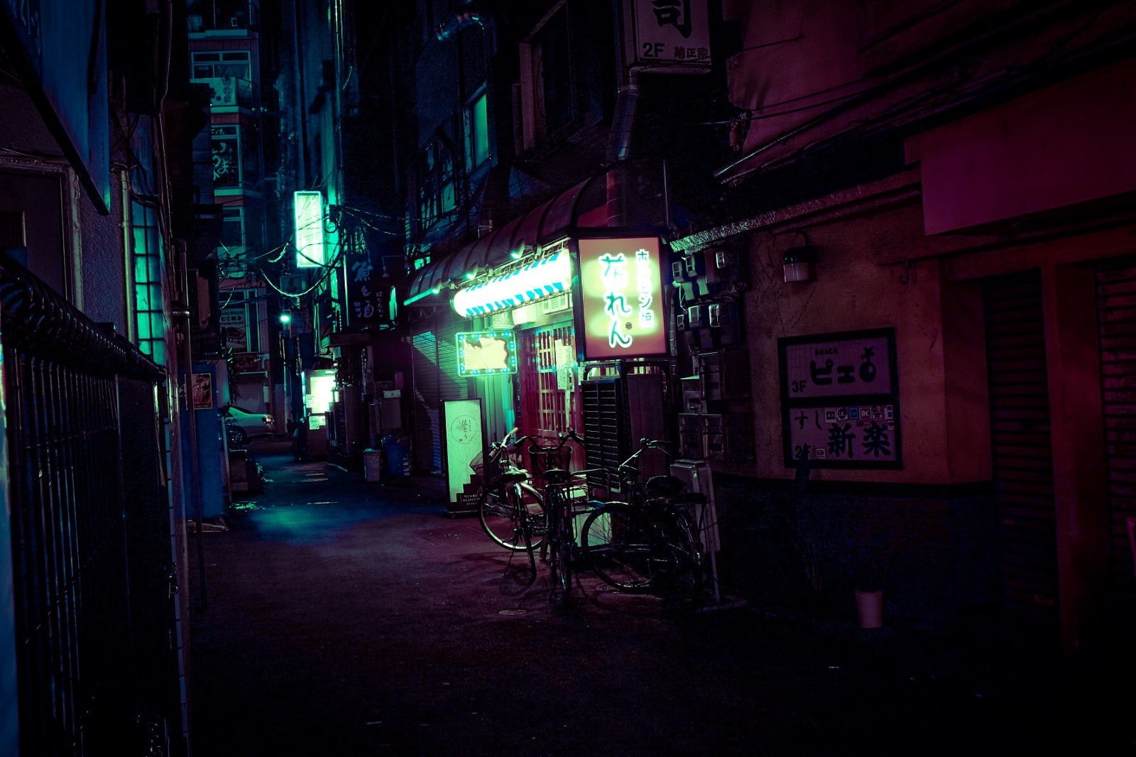 lights, Japan, urban, 720P, night, Tokyo, neon, HD Wallpaper