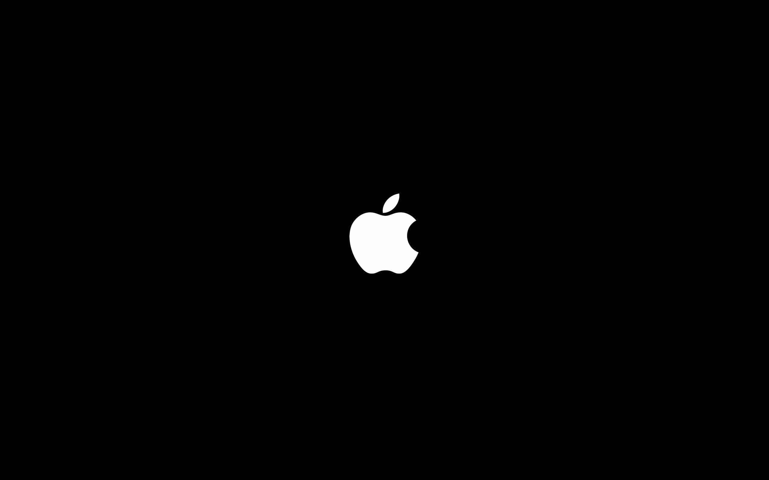 black, 2K, logo, minimalism, Apple Inc., HD Wallpaper