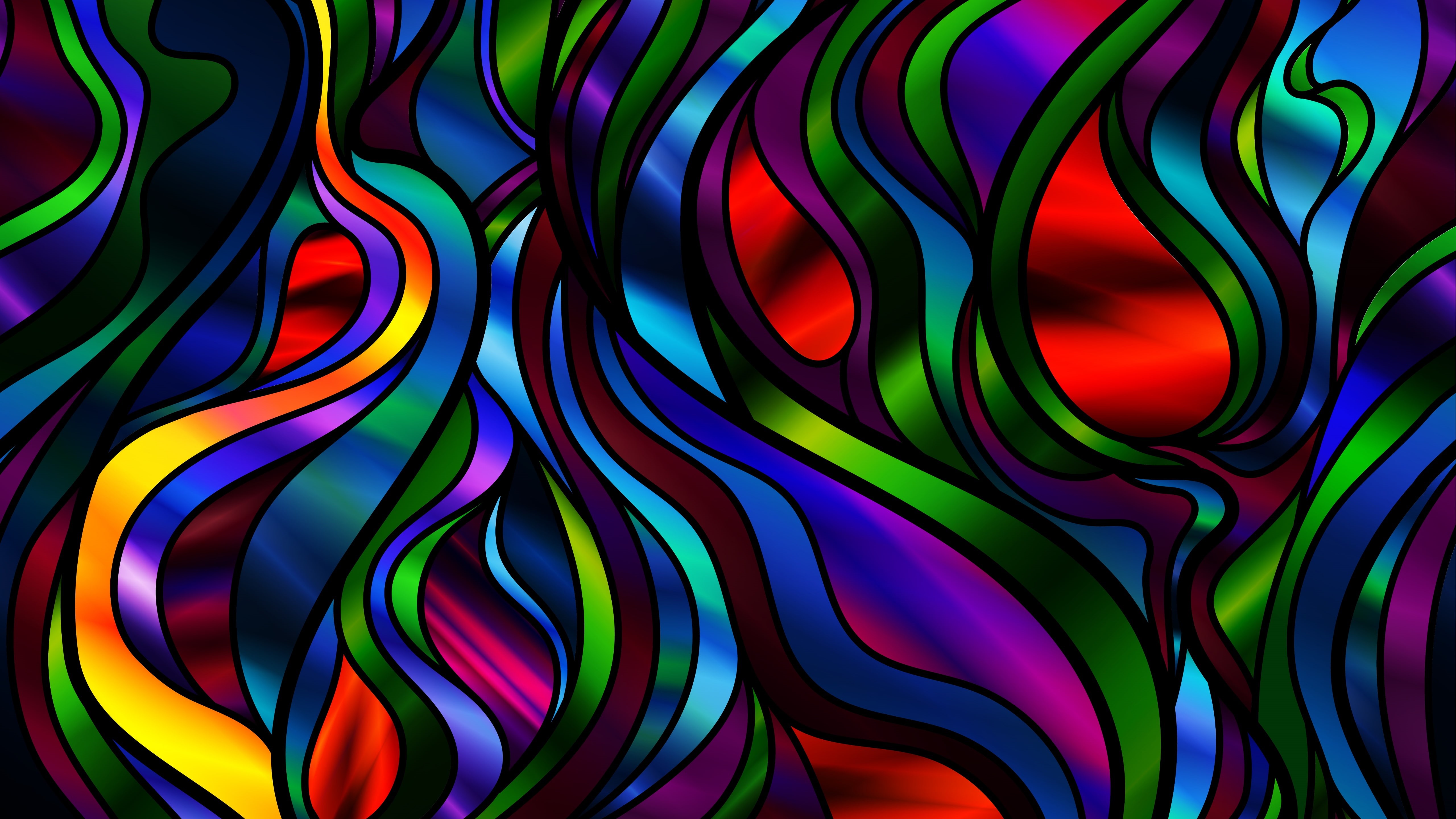 colorful, graphics, art, 5K, artwork, modern art, glass painting, artistic, colors, design, pattern, HD Wallpaper