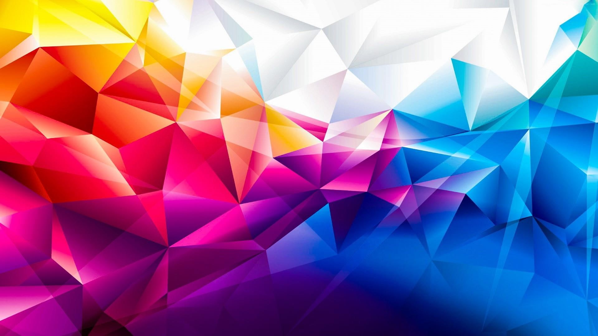 1080P, geometric, 3d, colorful, colors, HD Wallpaper