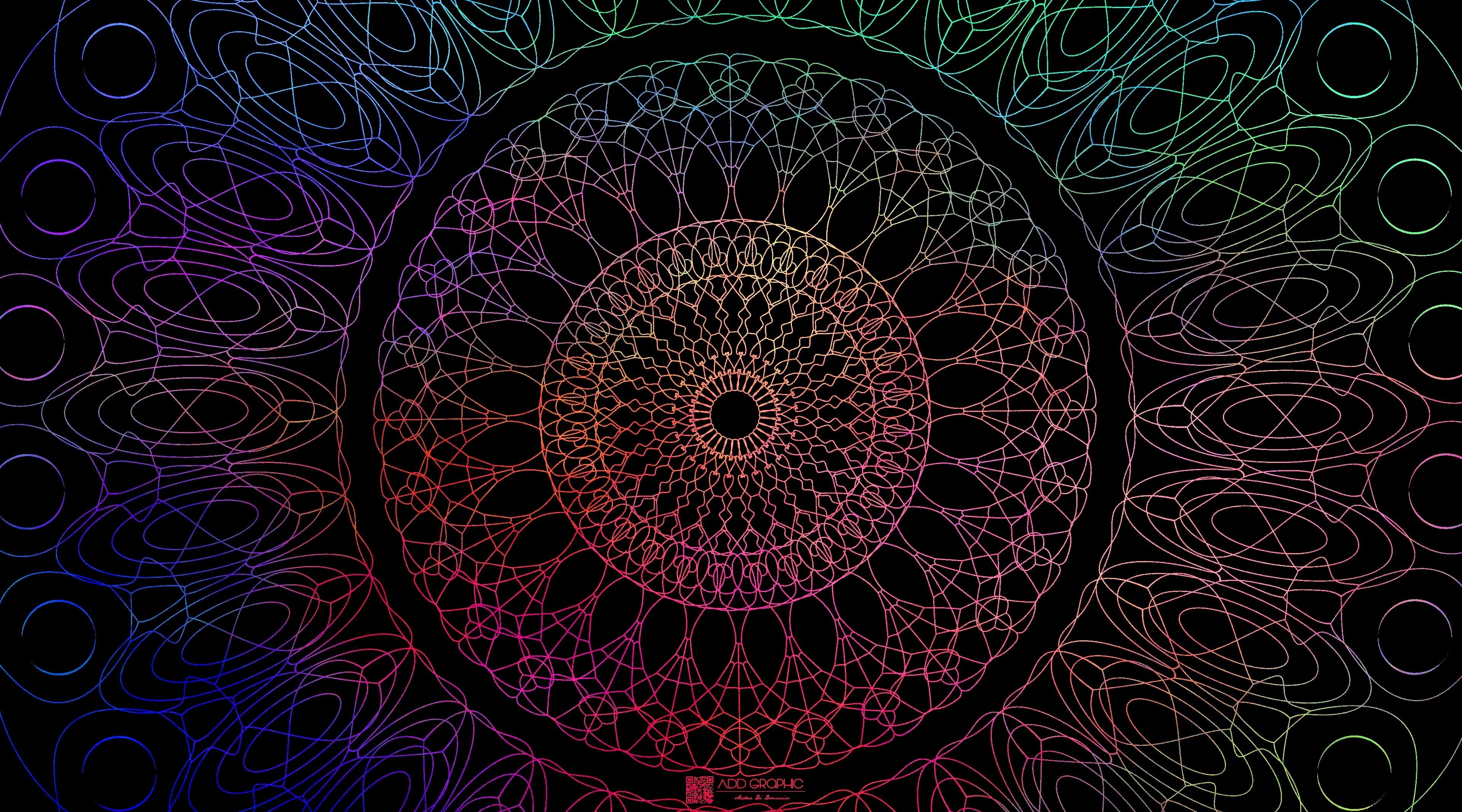 circle, abstract, Colorful, multicolored, concentric, textured, full frame, night, multi colored, directly below, pattern, illuminated, creativity, backgrounds, HD Wallpaper