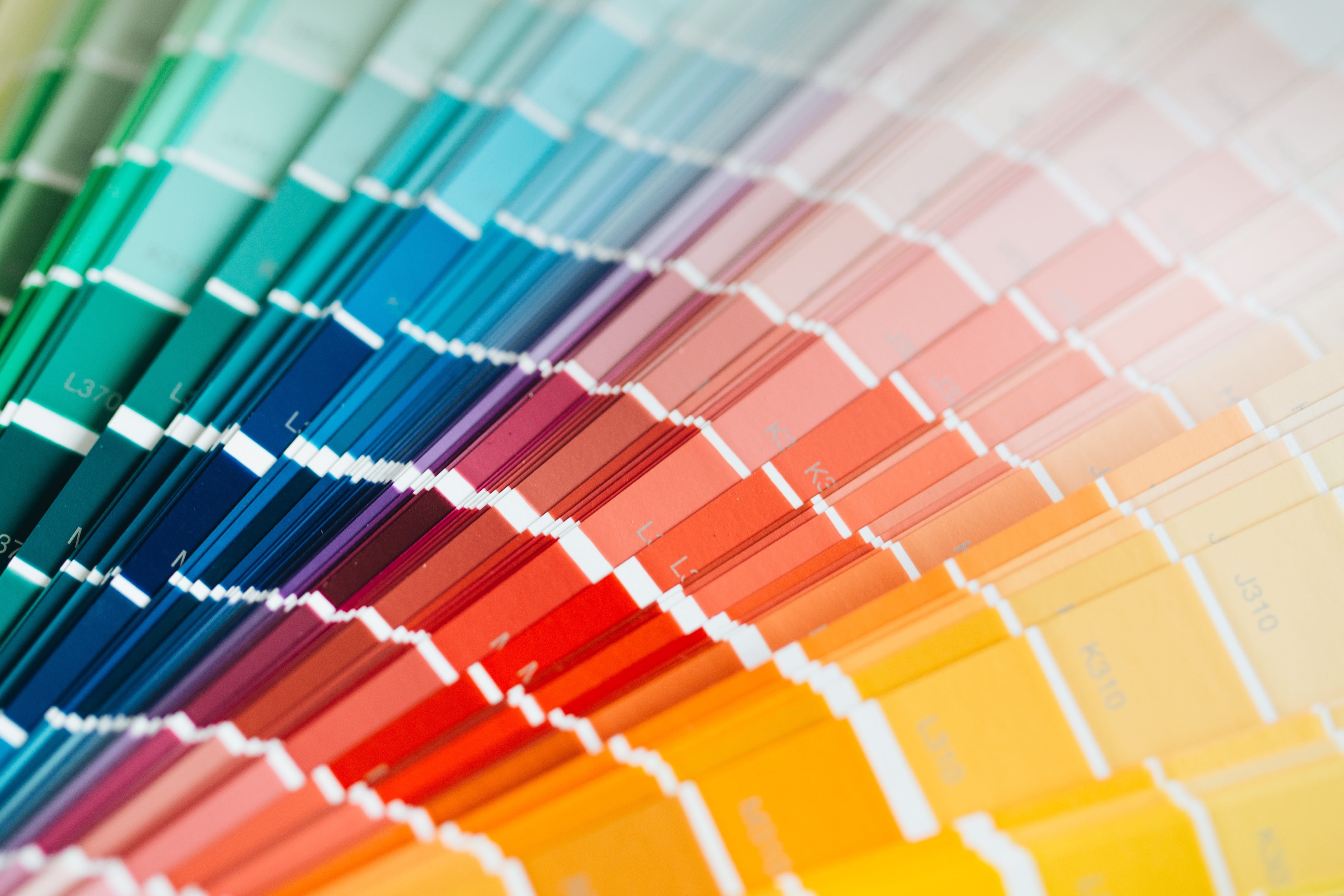 catalog, rainbow, colorful, data, swatch, indoors, order, close-up, color, multi colored, selective focus, 4K, cmyk, large group of objects, file, variation, HD Wallpaper