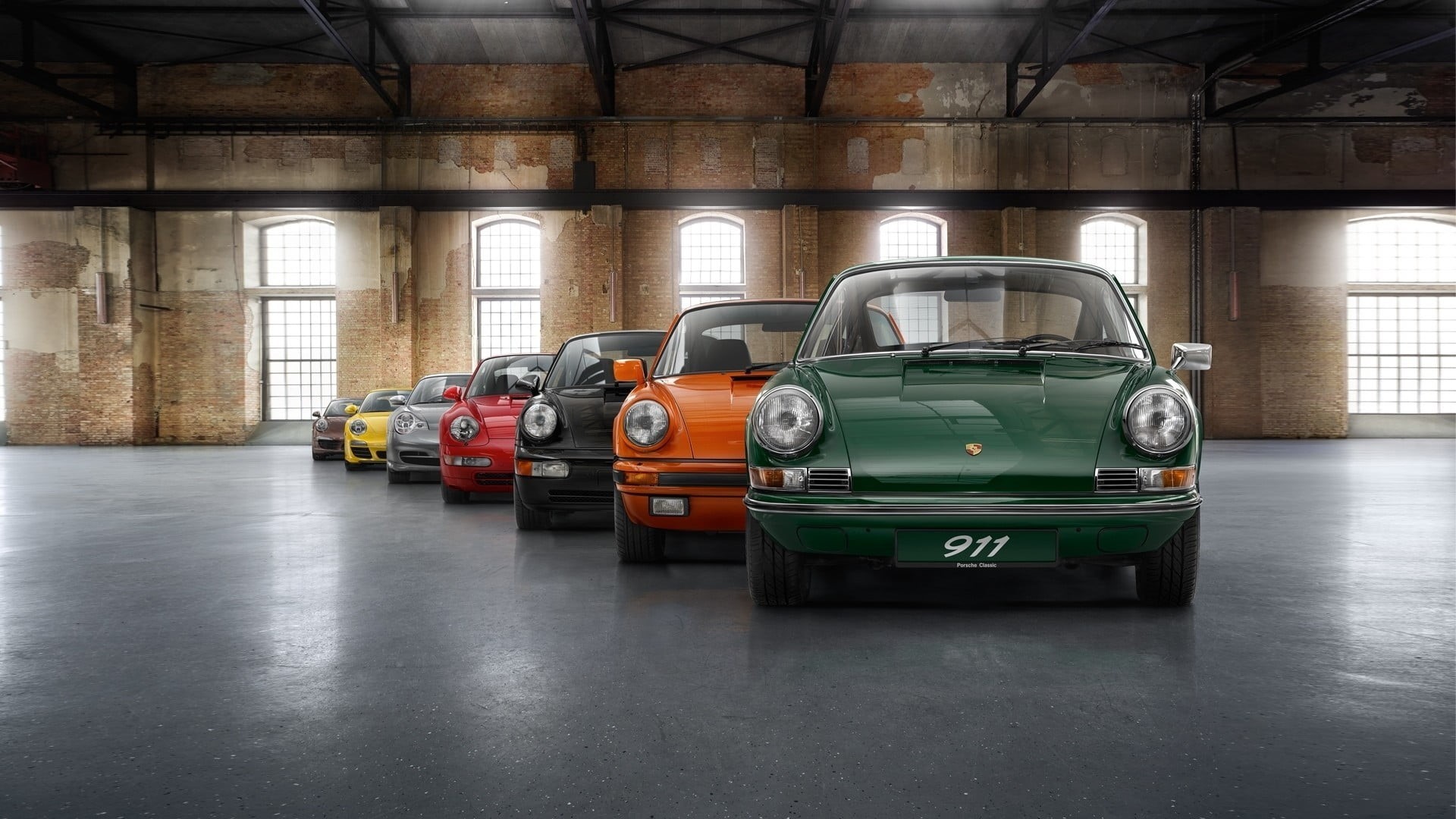 lighting equipment, mode of transportation, indoors, land vehicle, parking garage, day, cars, retail, retro styled, building, Porsche, reflection, motor vehicle, HD Wallpaper