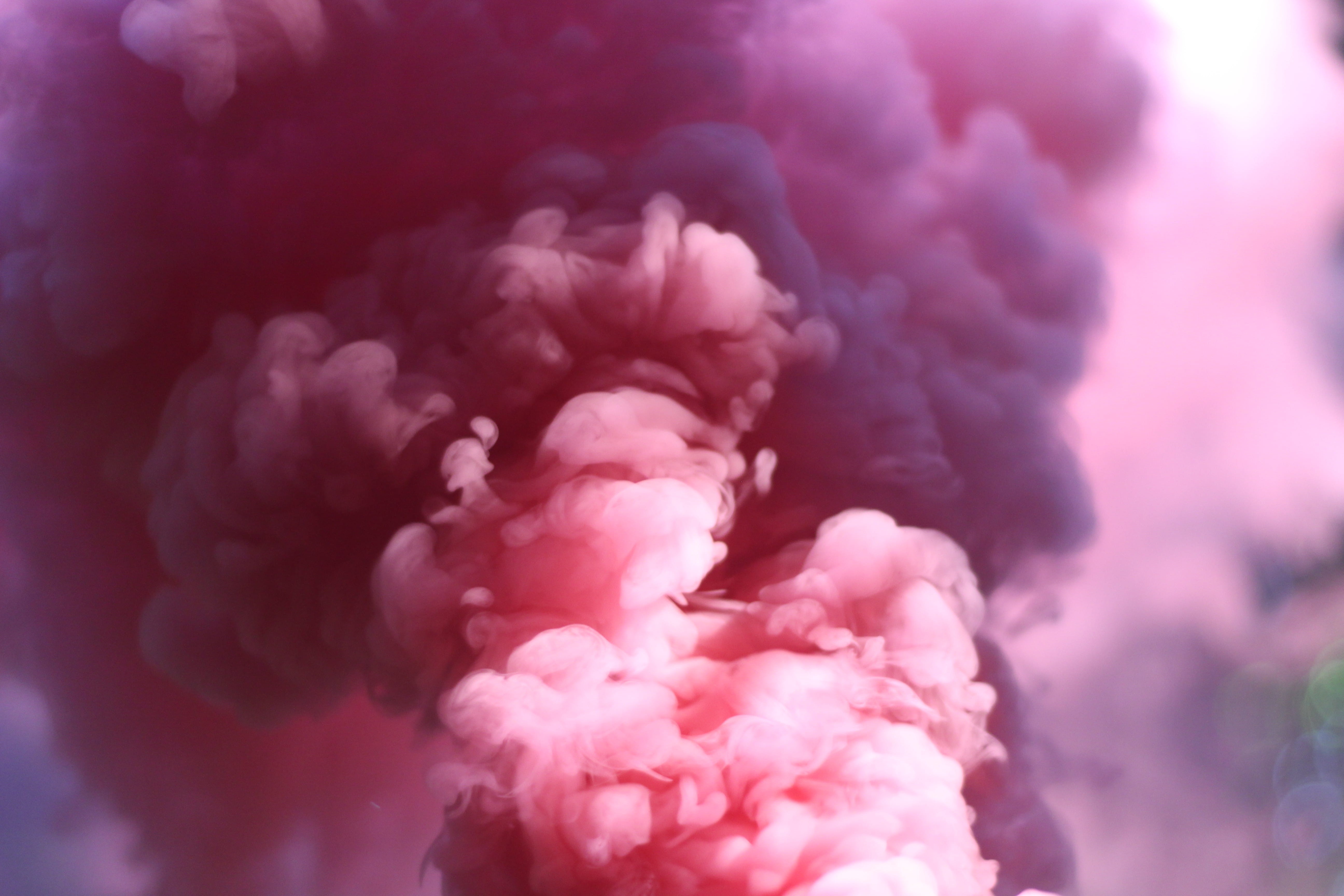 outdoors, smoke - physical structure, nature, pink color, vibrant color, texture, abstract, beauty in nature, selective focus, fog, sky, freshness, close-up, HD Wallpaper